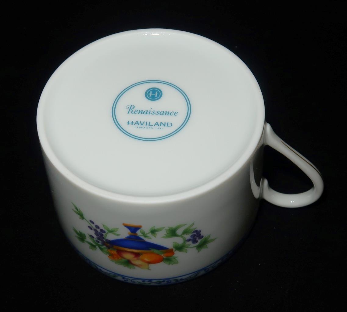 Haviland RENAISSANCE (Urns of Fruit) Flat Coffee Cup, 2 1/8″