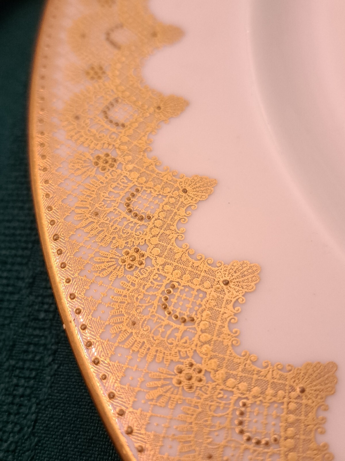 Replacement Plates Royal Doulton Dinner Encrusted Porcelain 10.5 England 6 Pc