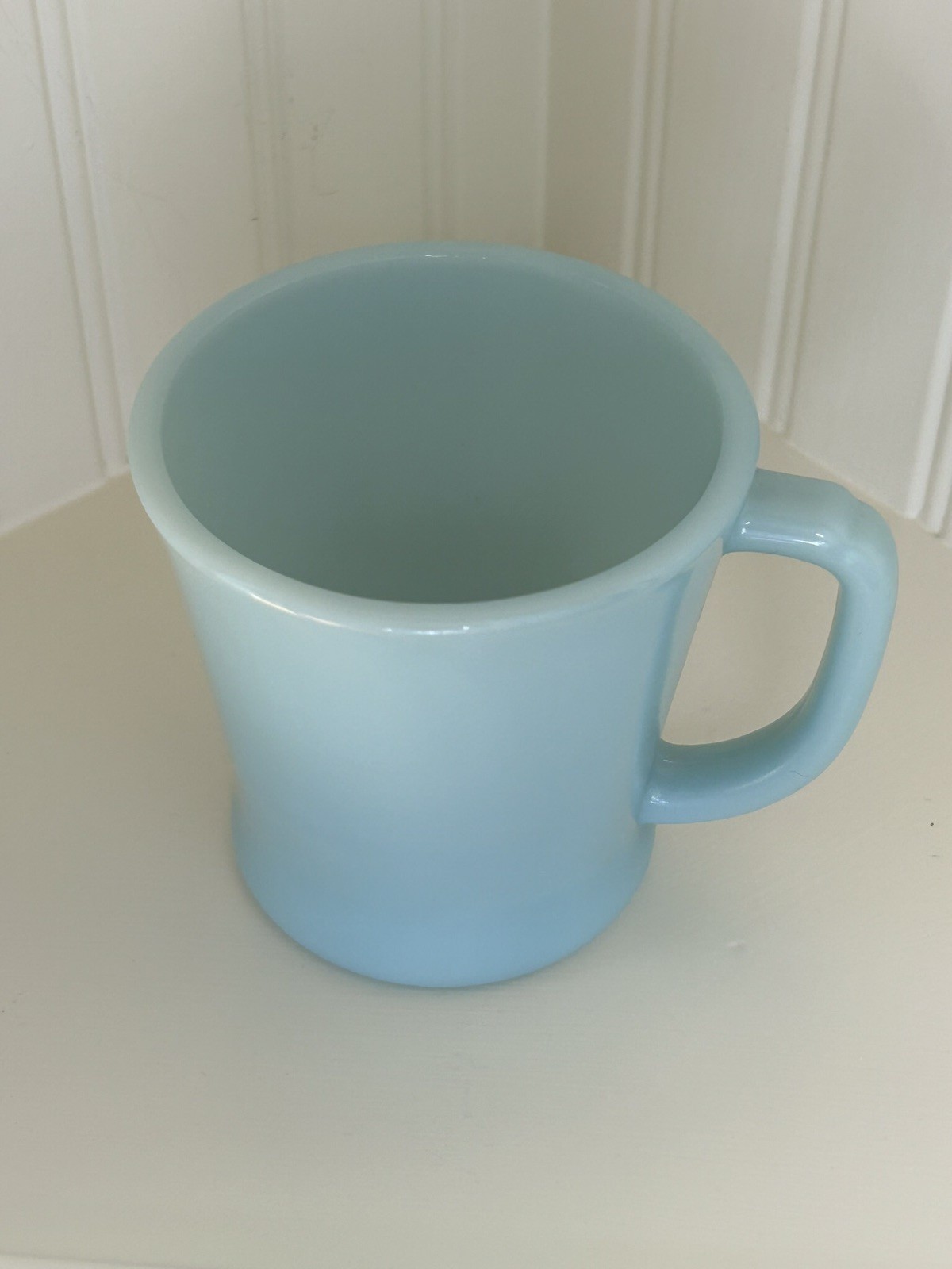 Vintage Fire King Turquoise 8 Ounce D Handled Mug 1956-1959