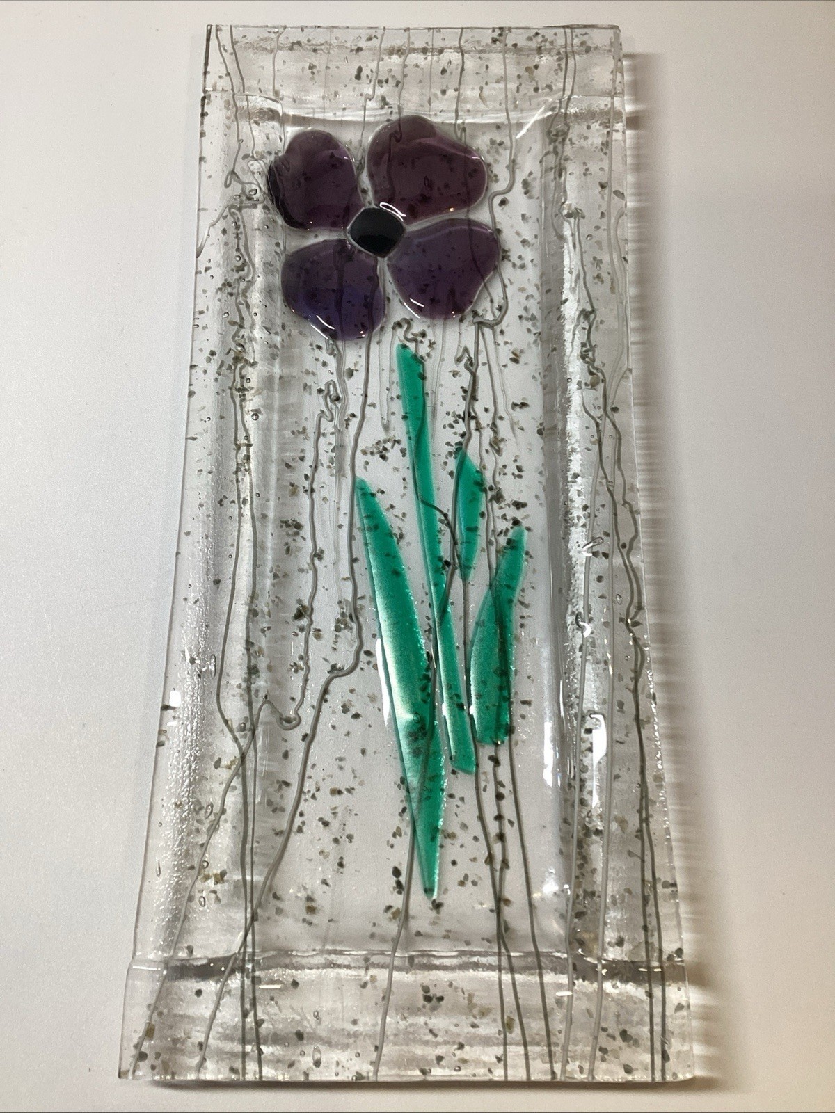 Fused Art Glass Tray Signed By Artist K Lewit ‘06