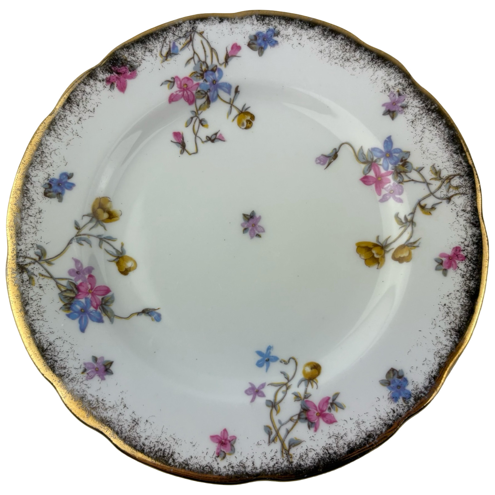 Royal Stafford Violets Pompadour Bread Plates Set of 6 VTG 6 1/4″ Floral England