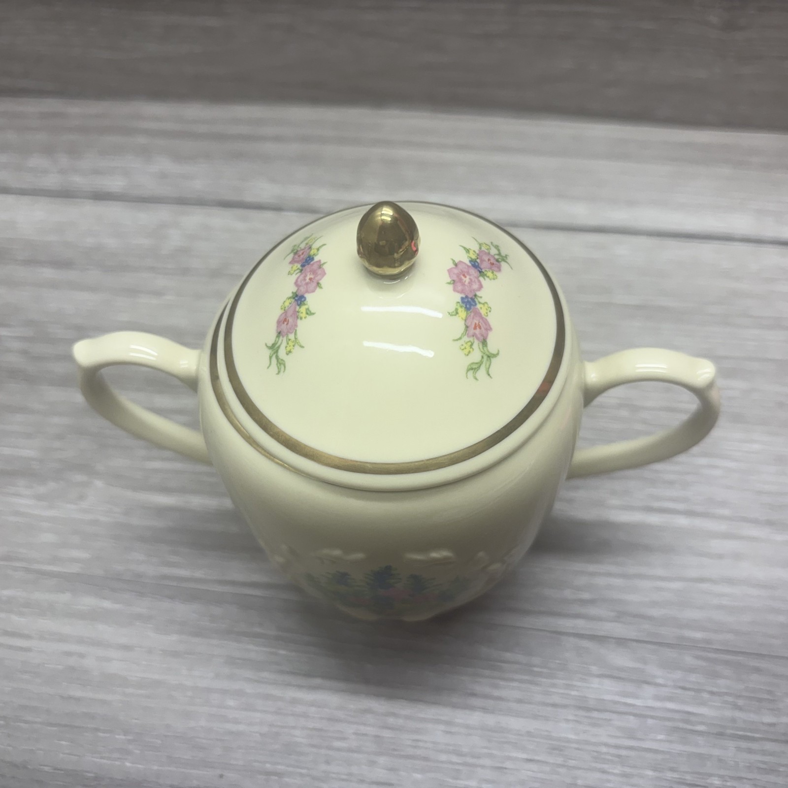 1995 Lenox Spice Garden Creamer & Sugar Bowl with Lid Y0011