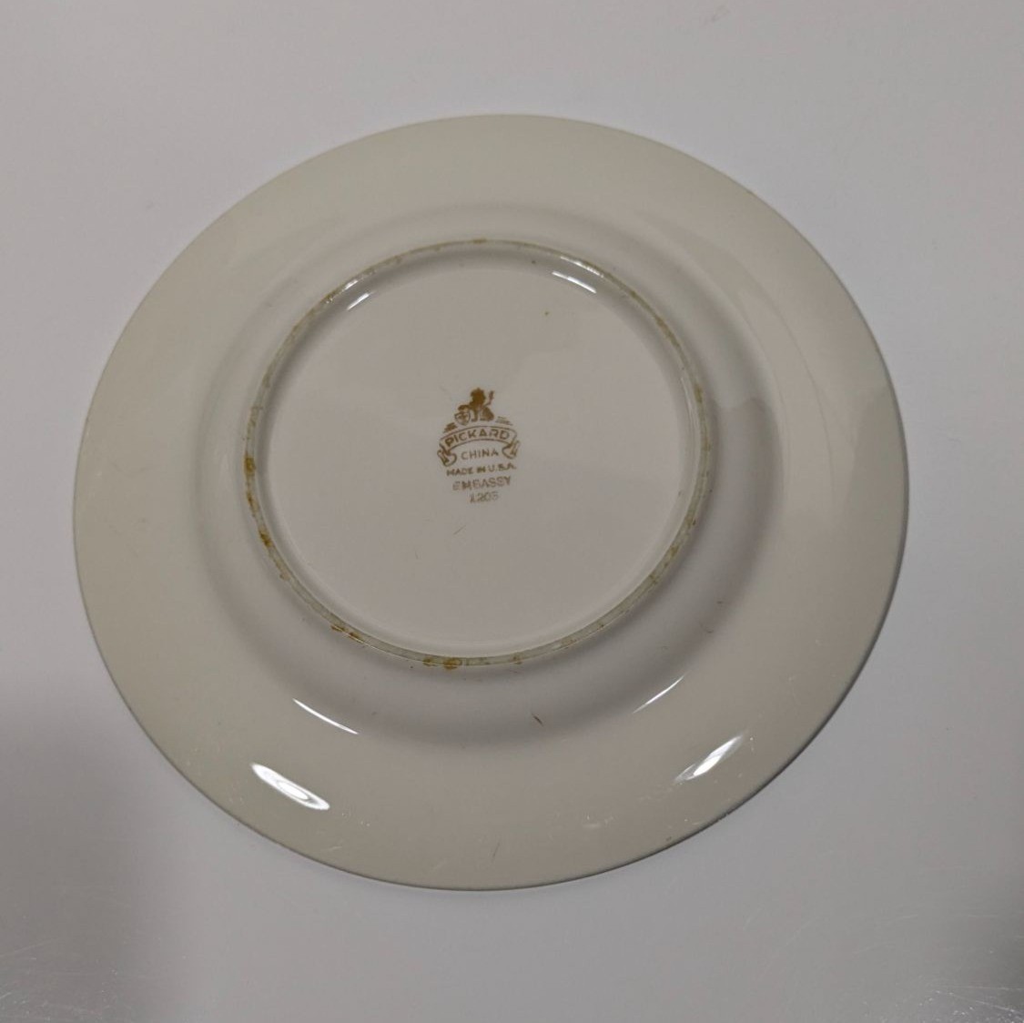 Pickard Embassy White Ceramic Plate Silver Trim USA Elegant Dining