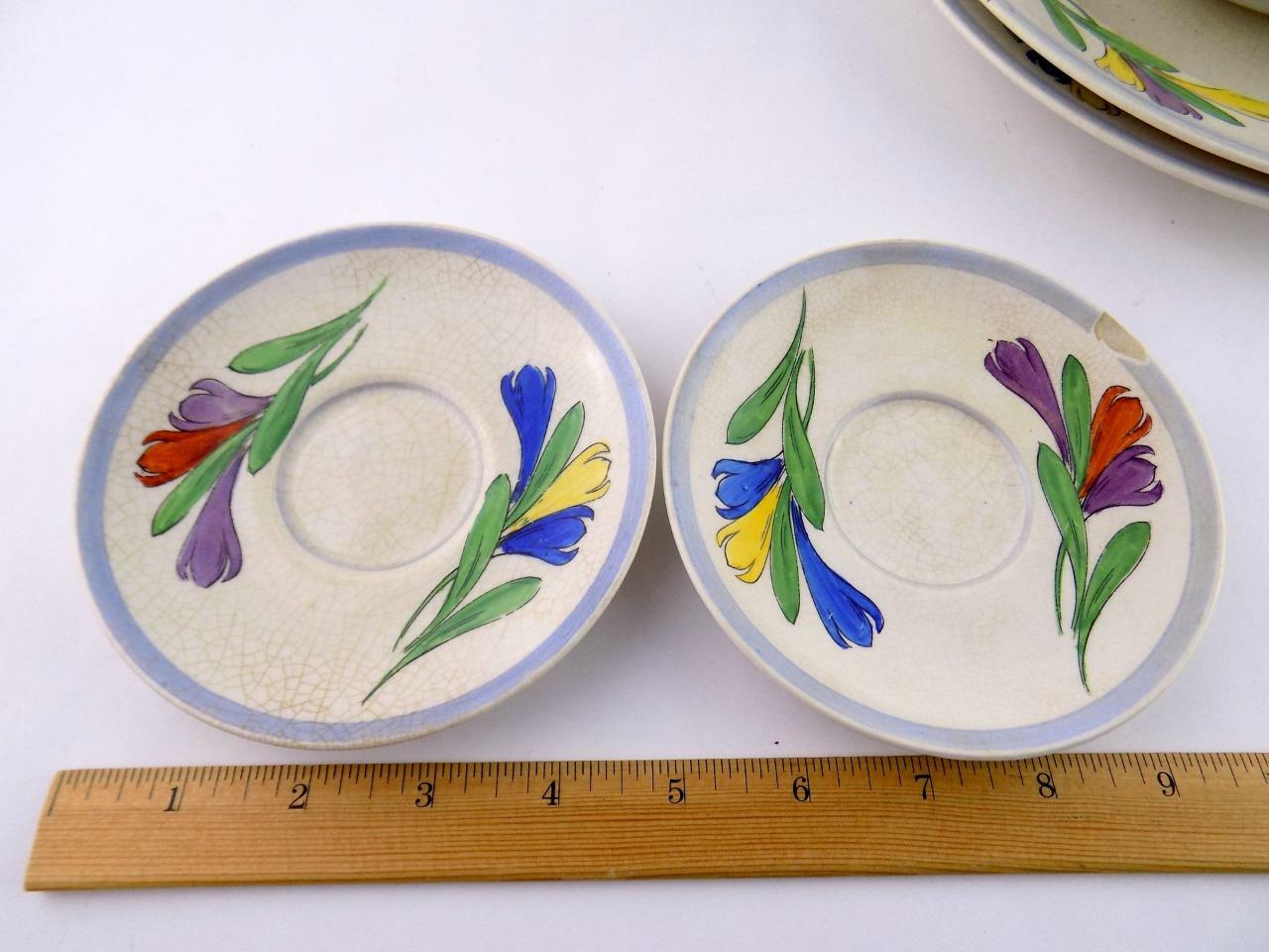 Lot of 15 Pcs of Booths Silicon China Crocus Pattern Dinnerware Cups Dishes +
