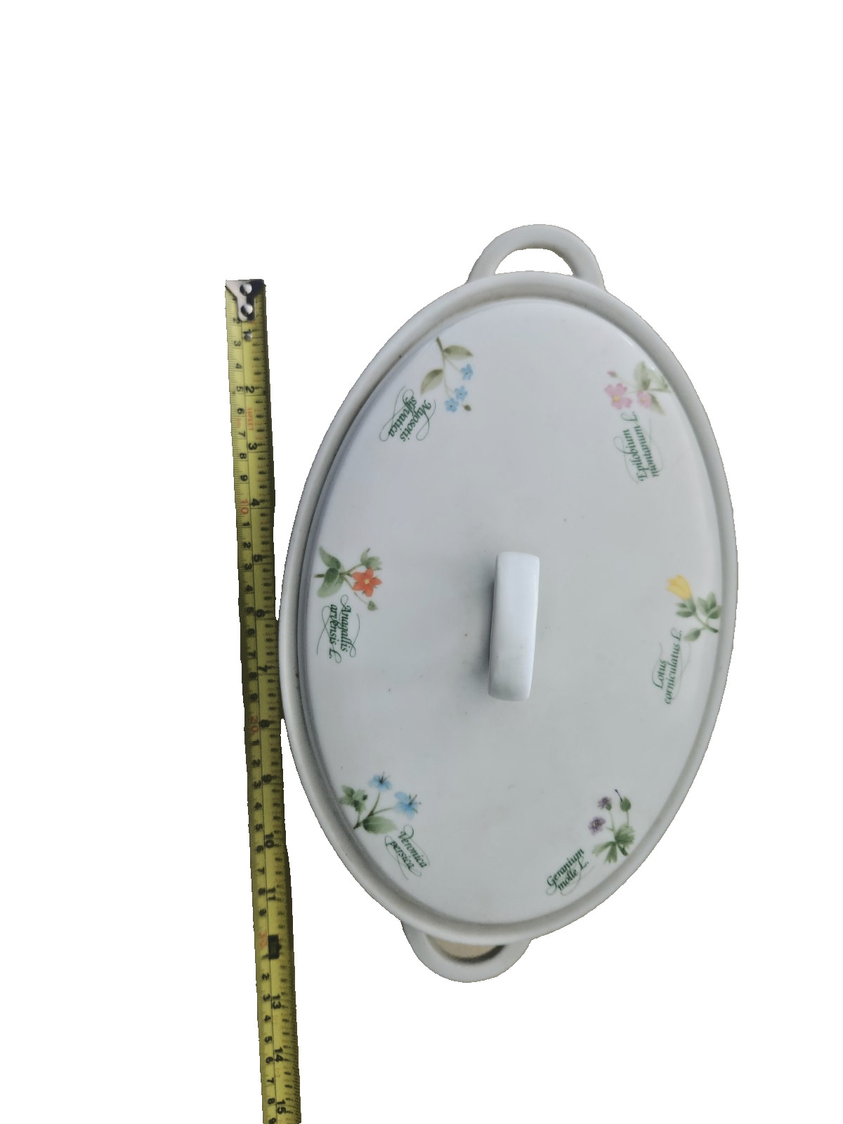 Anchor Hocking Ovenware Wildflower Oval Casserole Dish Lid #419 Japan