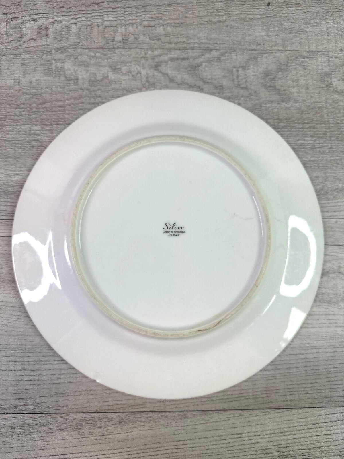 VTG Silver China Floral Design Made In Occupied Japan 10” Dinner Plate