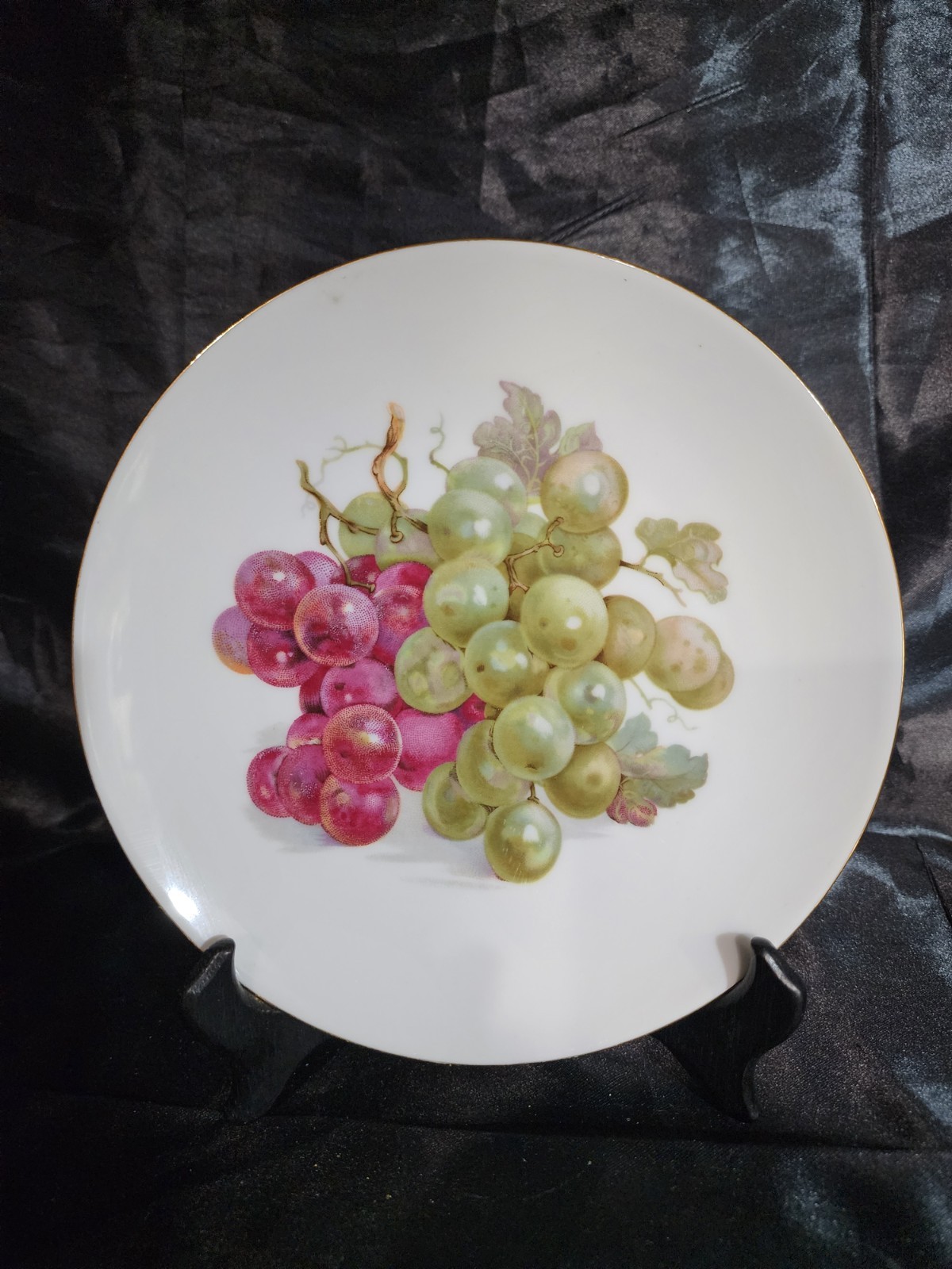 Vintage Bareuther Waldsassen Bavaria Germany Assorted Fruit Wall Plate (5pc)