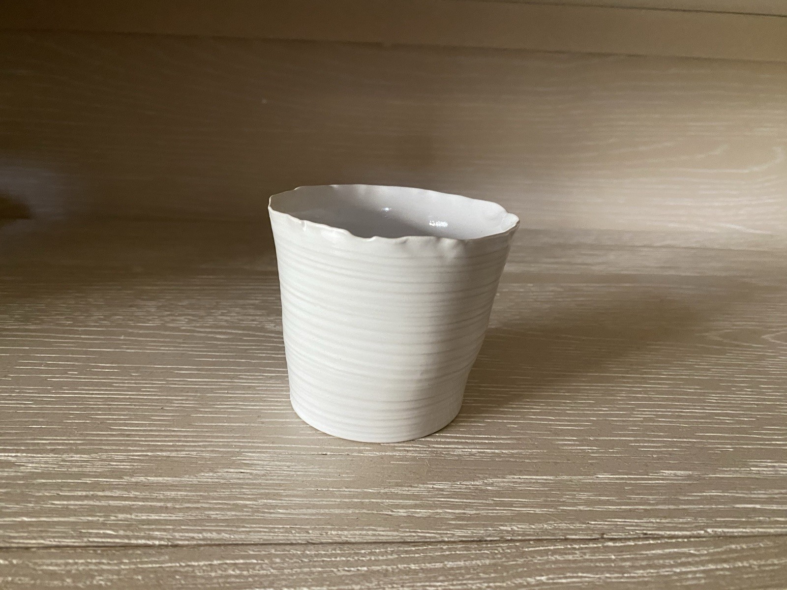 Montes Doggett Handmade Ceramic Ivory White Small Bowl Beautiful!