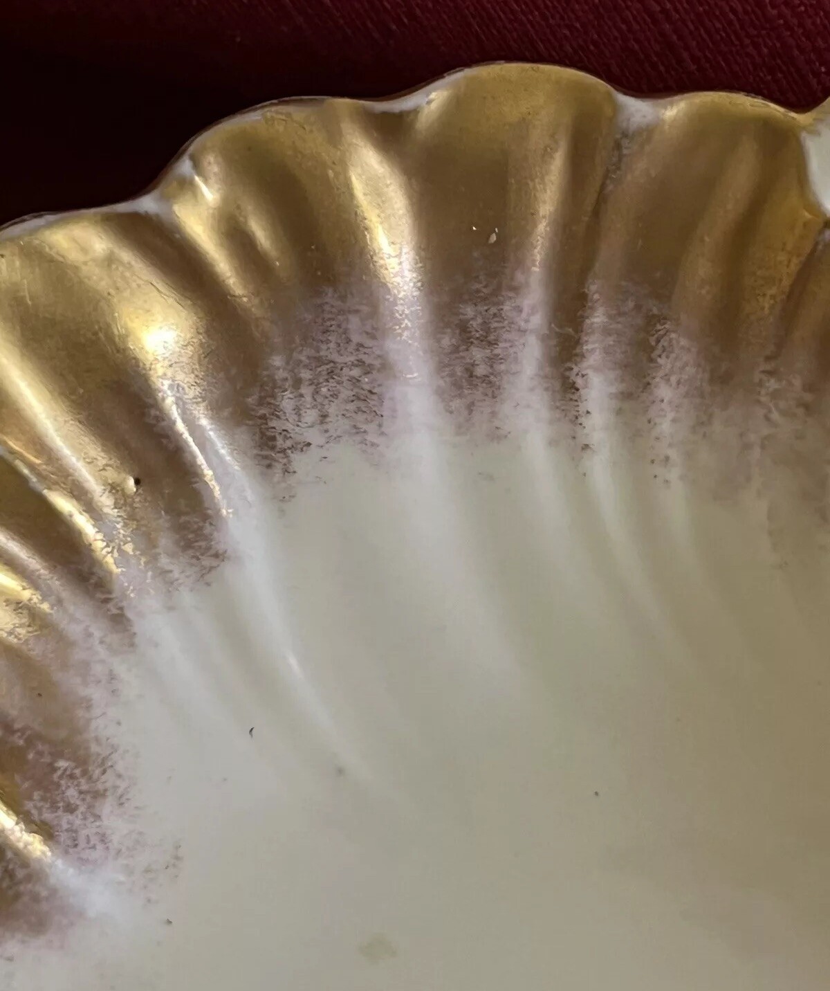 Antique Klingenberg AK Limoges France Centerpiece Bowl Heavy Gilding Scalloped