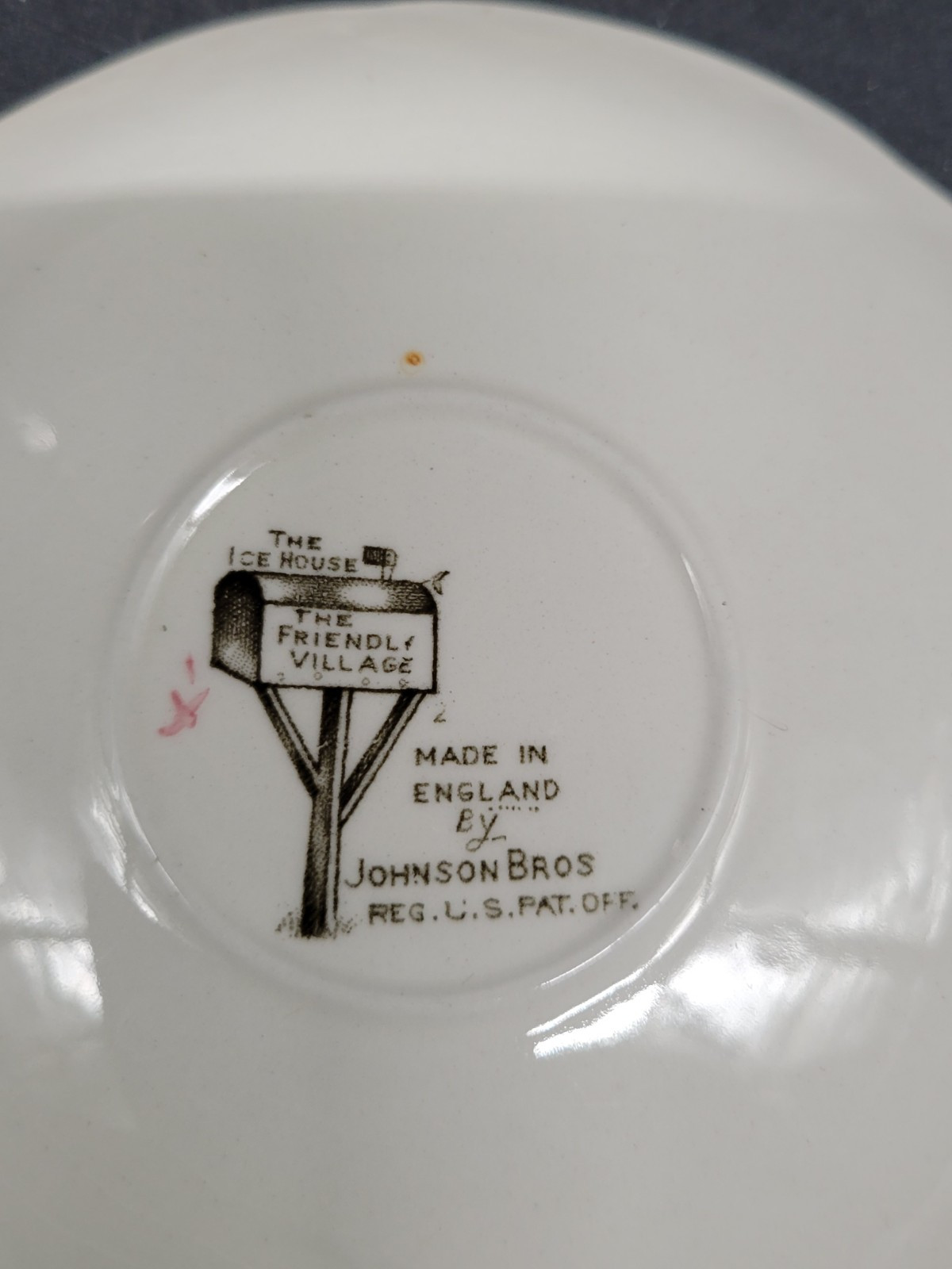 Johnson Bros The Friendly Village “The Ice House” Saucers 5 1/2 Inches England