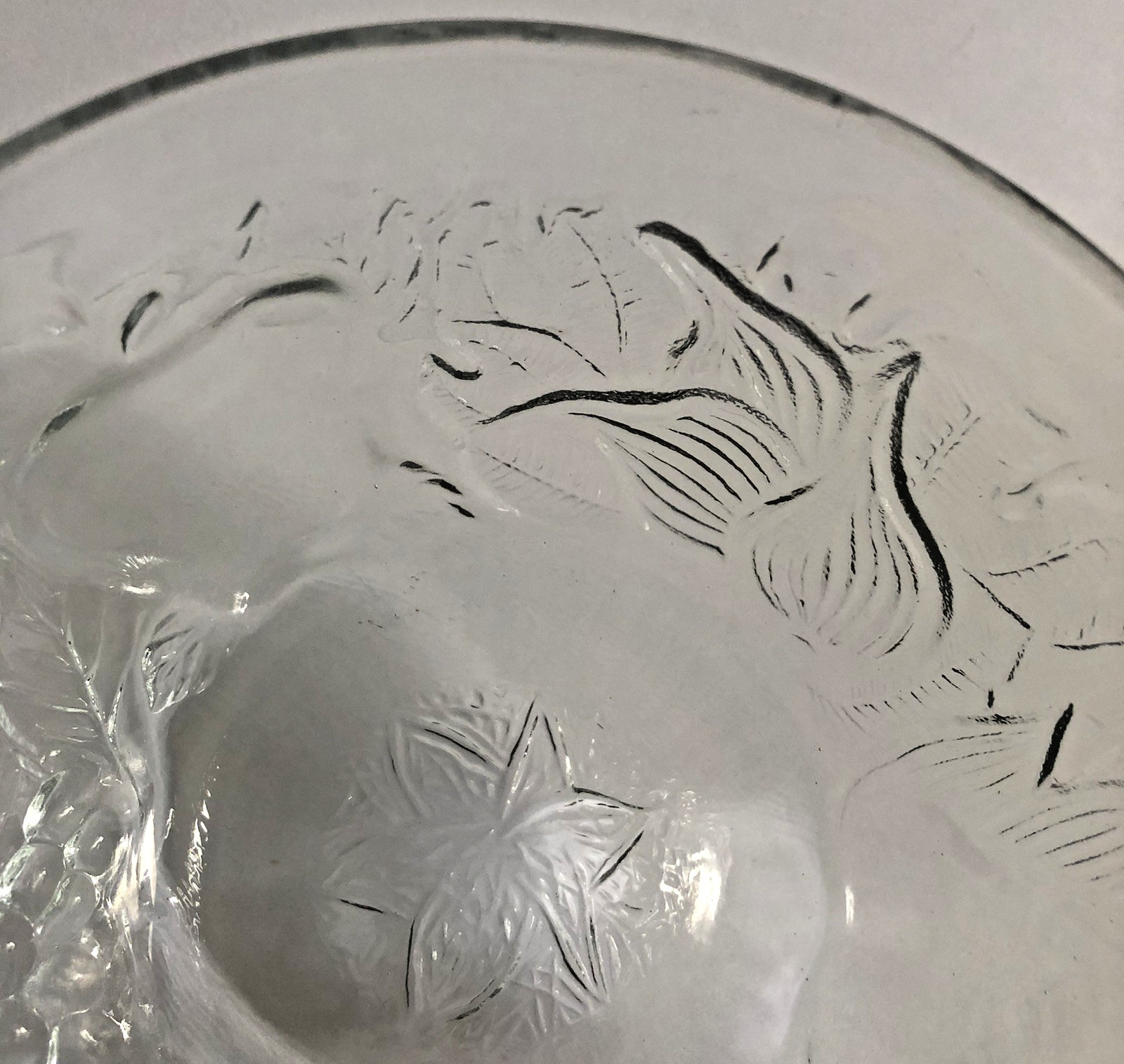 Vtg KIG Indonesia Fruit Garden Bowl 5″ Clear Glass 12 Available Sold Separately
