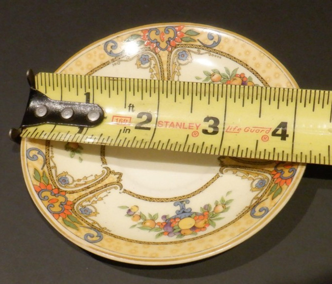 Vintage MYOTT DEMITASSE FRUIT DESIGN 4″ SAUCER STAFFORDSHIRE ENGLAND