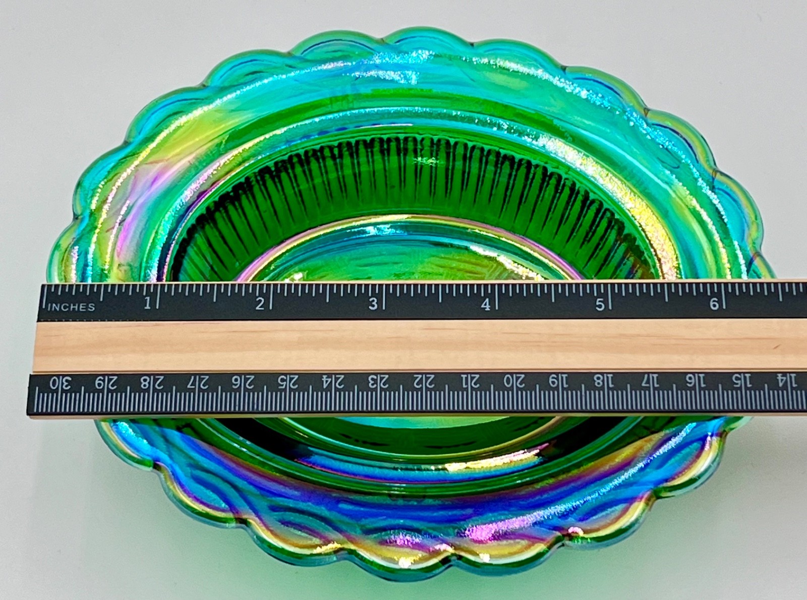 Mosser Hen on Nest HUNTER GREEN CARNIVAL6 1/2″ Glass Marked Mosser FREE SHIP