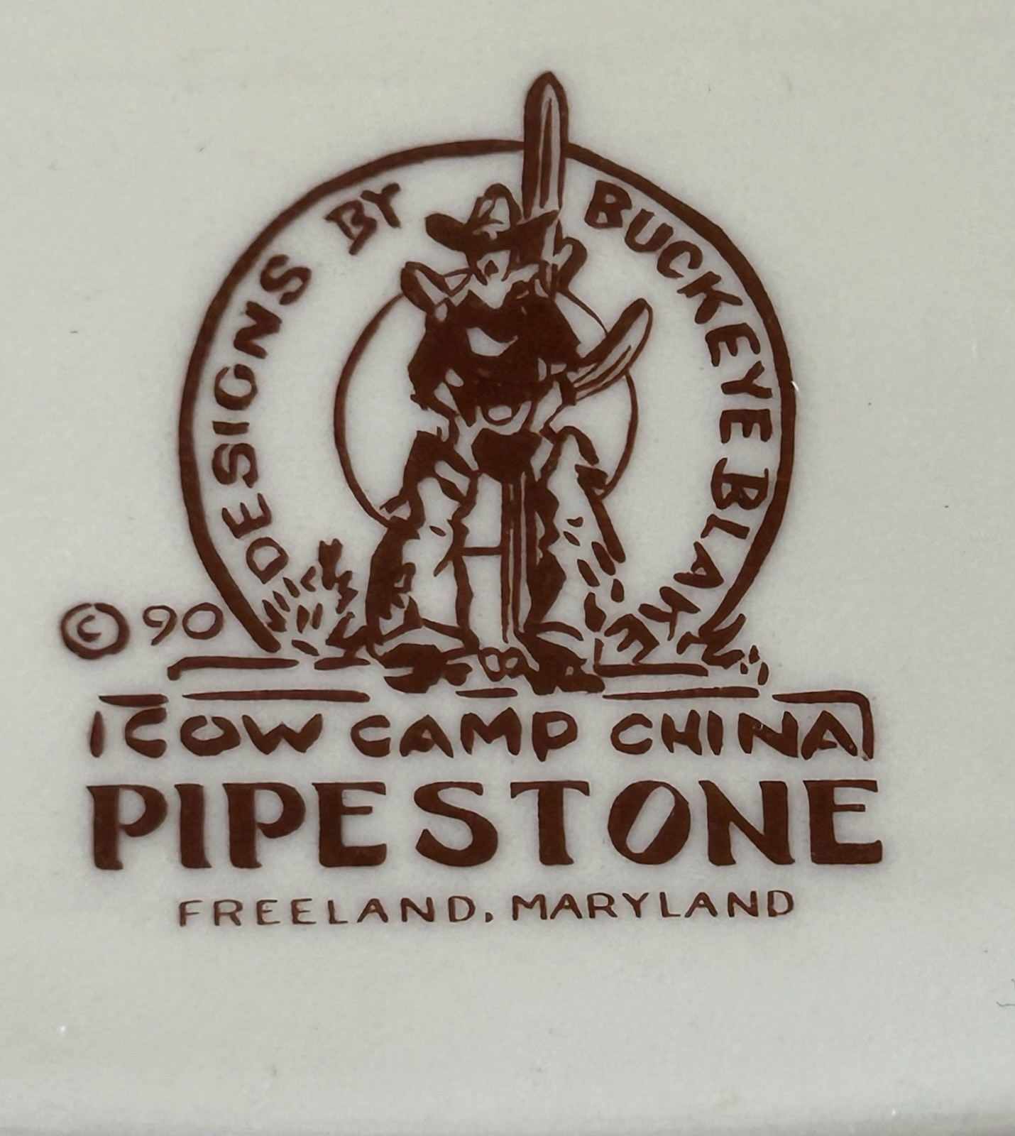 Pipestone Cow Camp Oval Serving Platter 15.5″ Buckeye Blake Western China HLC