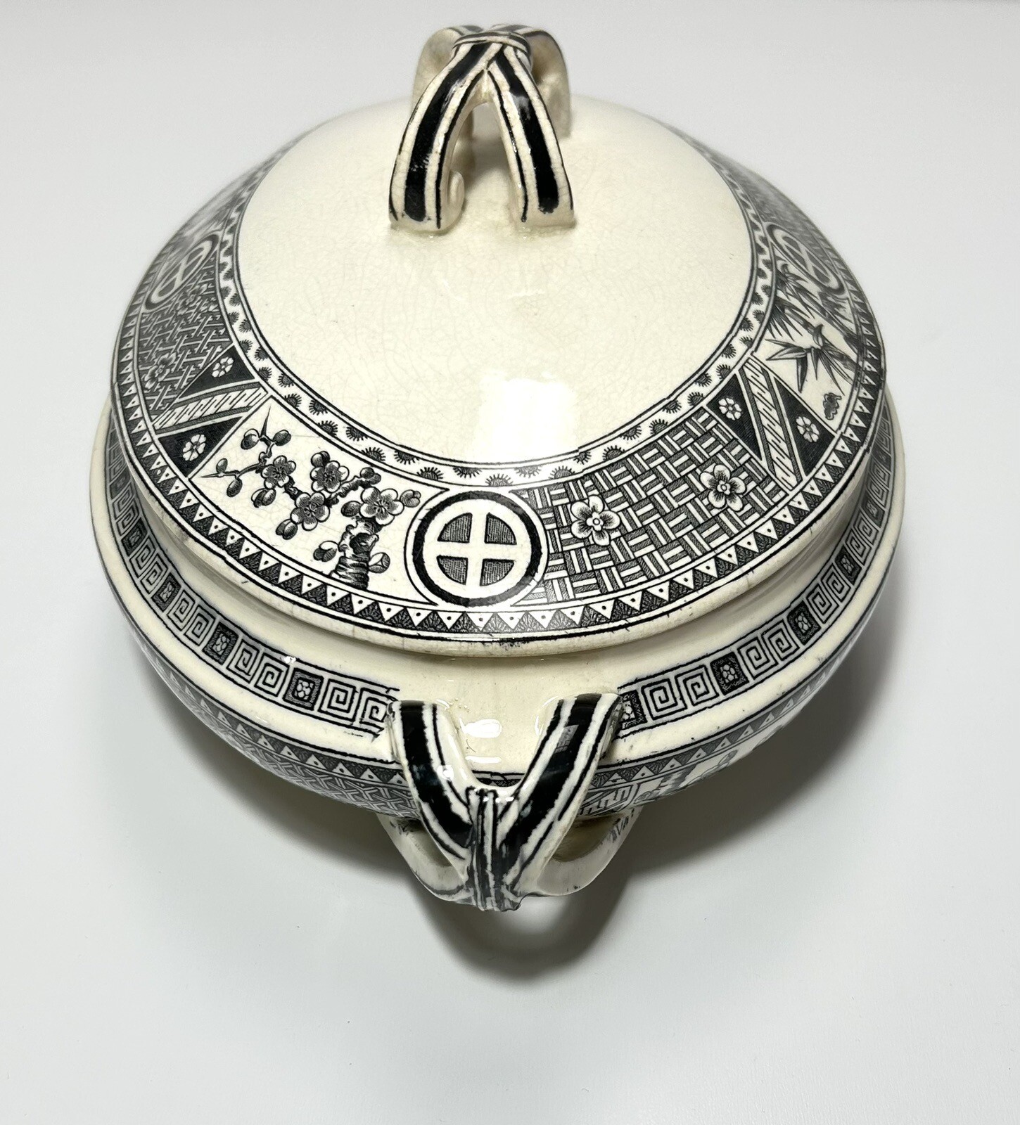 Rare SATSUMA Tureen Serving Bowl & Lid Bates Gildea & Walker B G &W Bone China