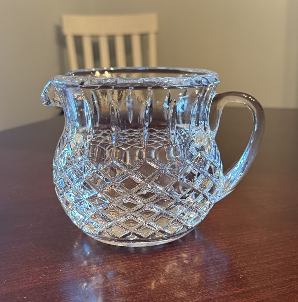 Vintage Heavy FTY2 Collection By FTD Crystal Small Cut Crystal Pitcher