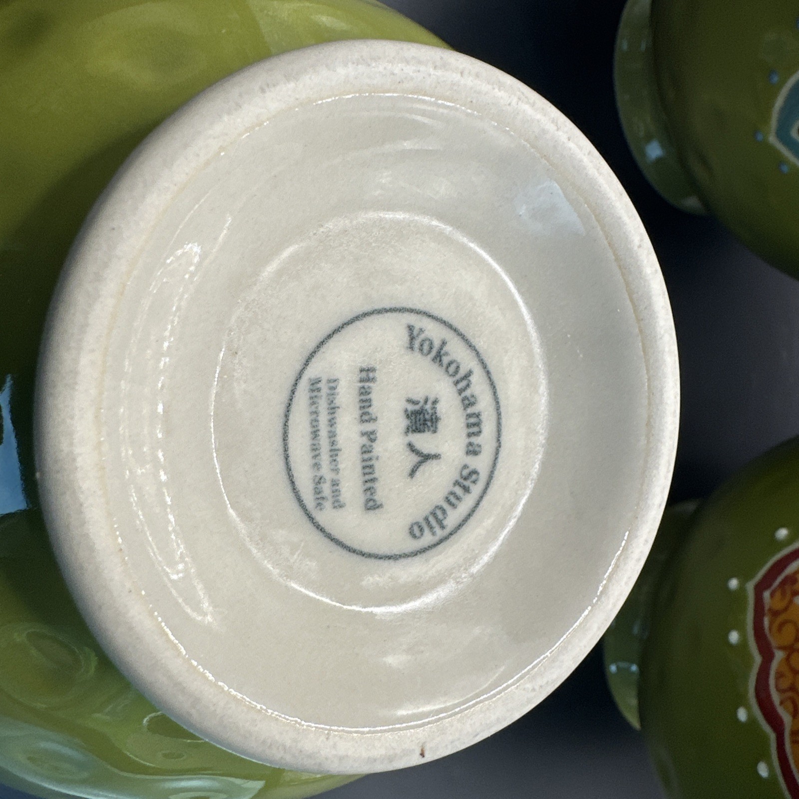 3- Vintage Yokohama Studio-Hand Painted Bowls 6” Textured soup Cereal set