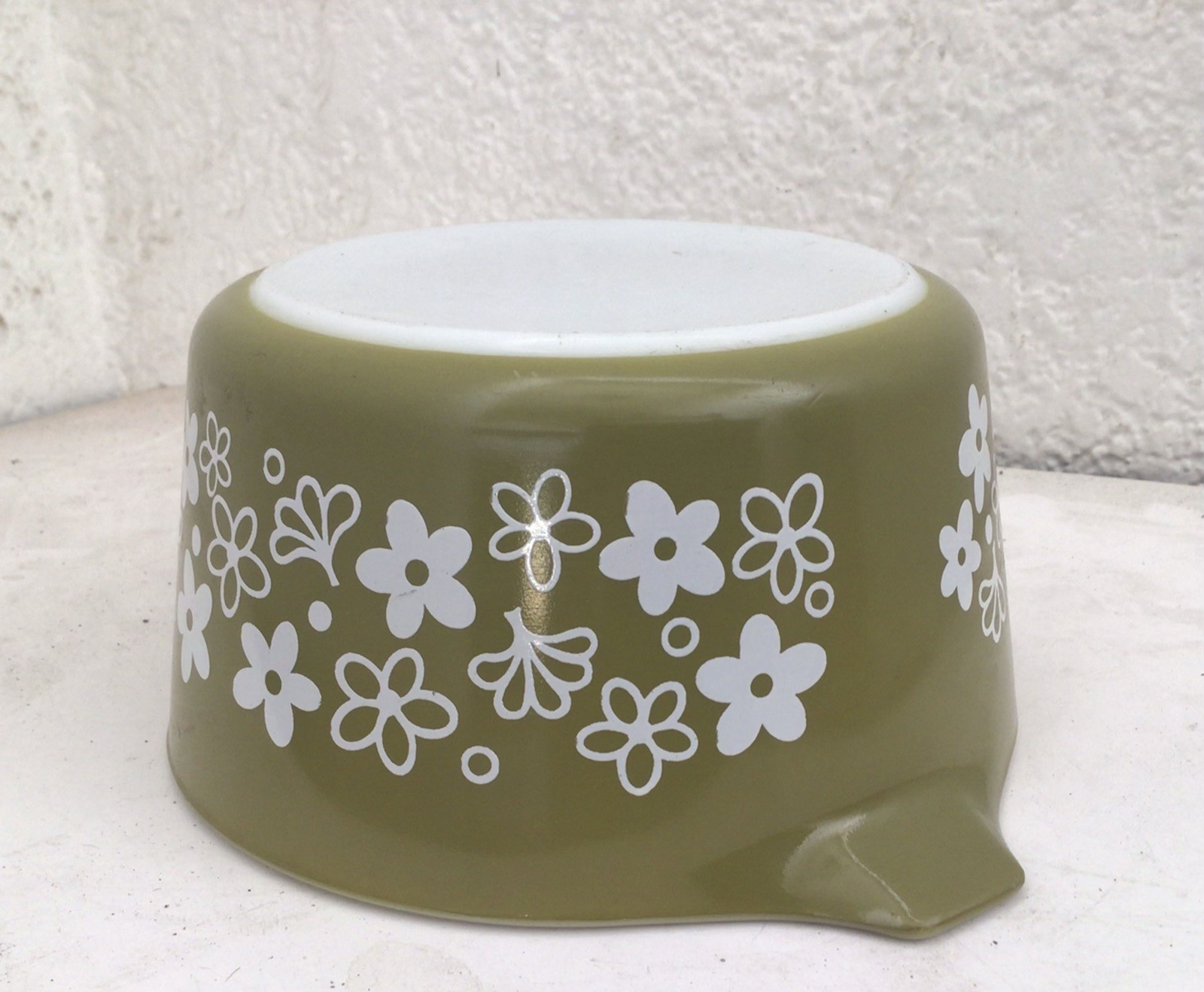 Vintage Pyrex Spring Blossom Crazy Daisy Nesting 1 Quart Casserole Dish 423 Rare
