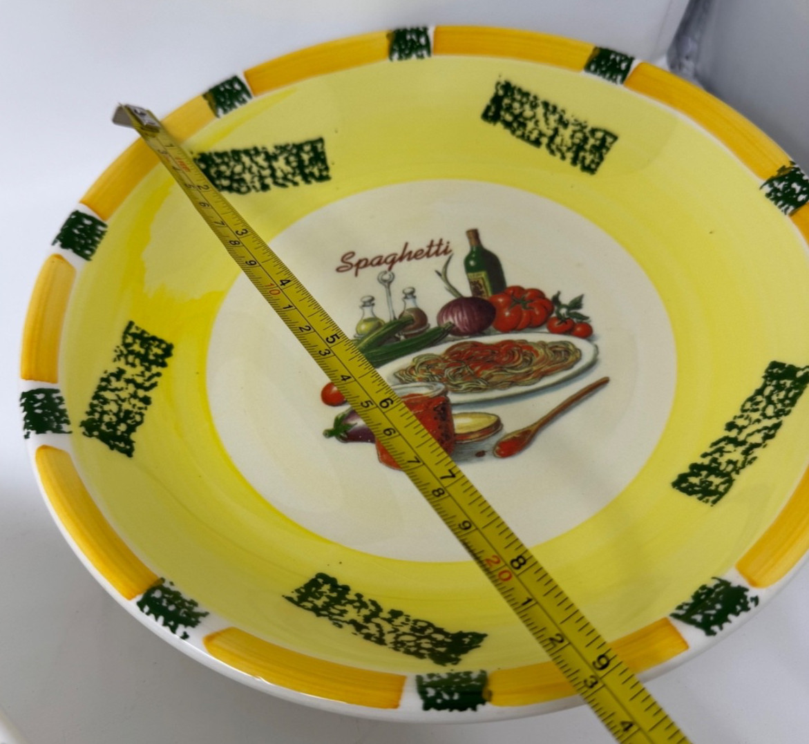 Italian Pasta Spaghetti Set – 4 Bowls + Lg Serving Bowl C. M. S. IMTRADA Italy