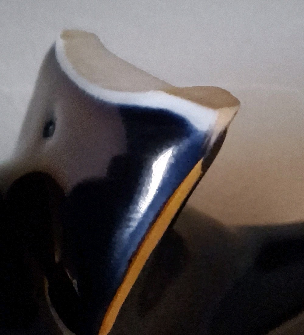 ECHT KOBALT JLMENAU COBALT BLUE GOLD FLORAL DESIGN GERMANY SPOONREST DECOR