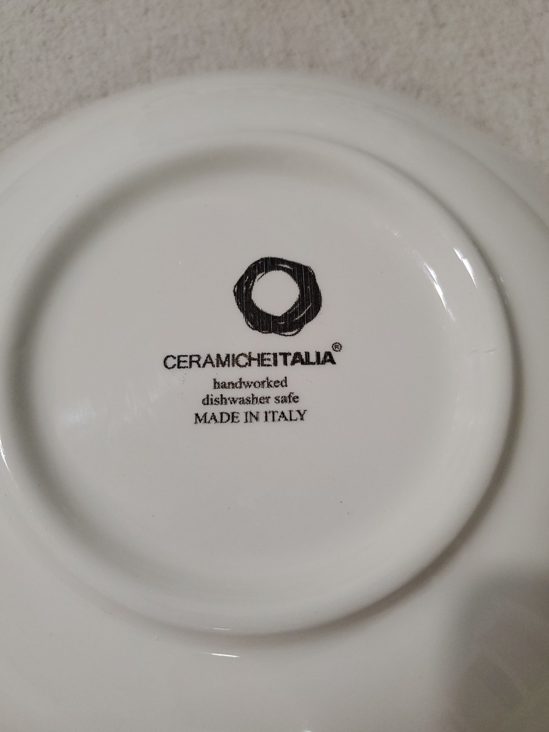 2 Ceramiche Italia Handworked Pasta Soup Salad Bowl Plate 9″ Italy Blue Yellow