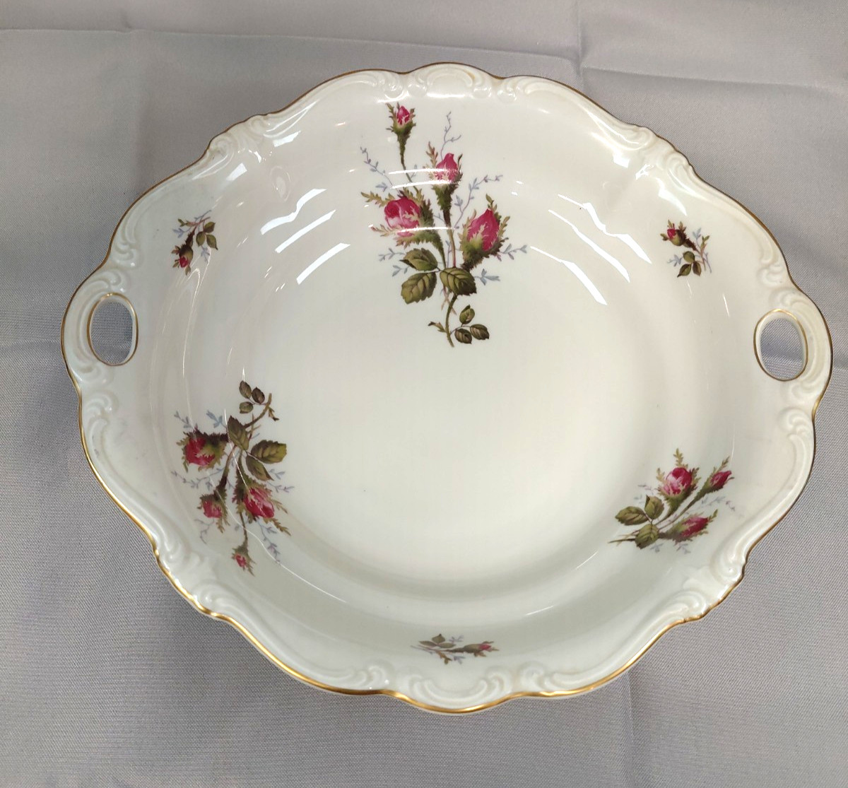 Rosenthal Moss Rose Pompadour 11 Inch Round Vegetable Bowl