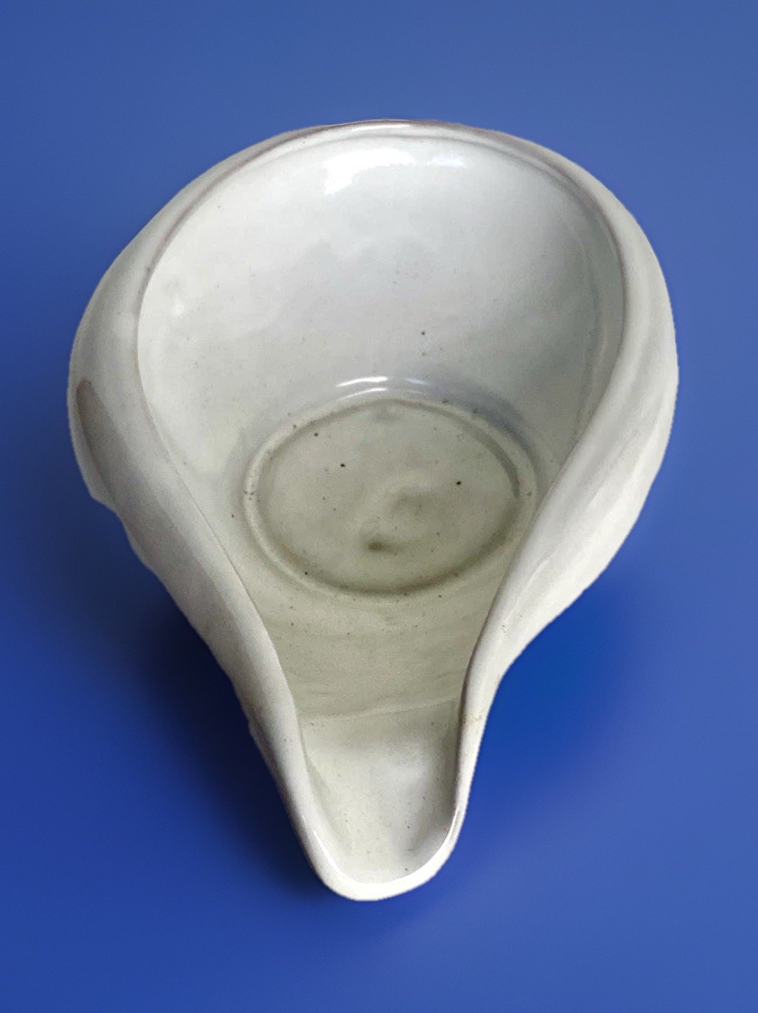 Vintage White Francoma Asymmetrical Freeform Bowl #214, 11-1/2″ Long