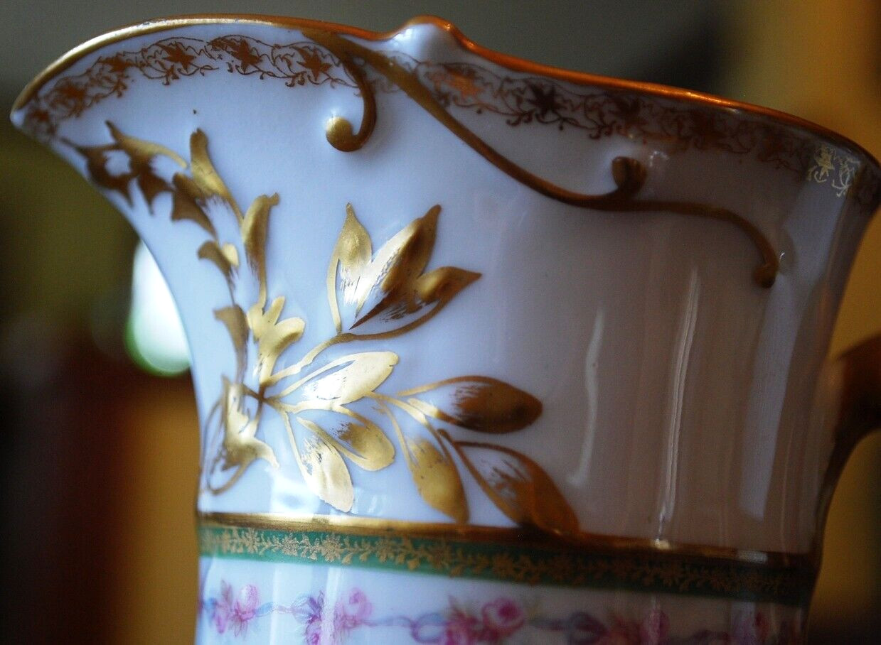 HAVILAND LIMOGES Antique Set CHARLES FIELD Chocolate Pot/ 2 Cups 1 Saucer FRANCE