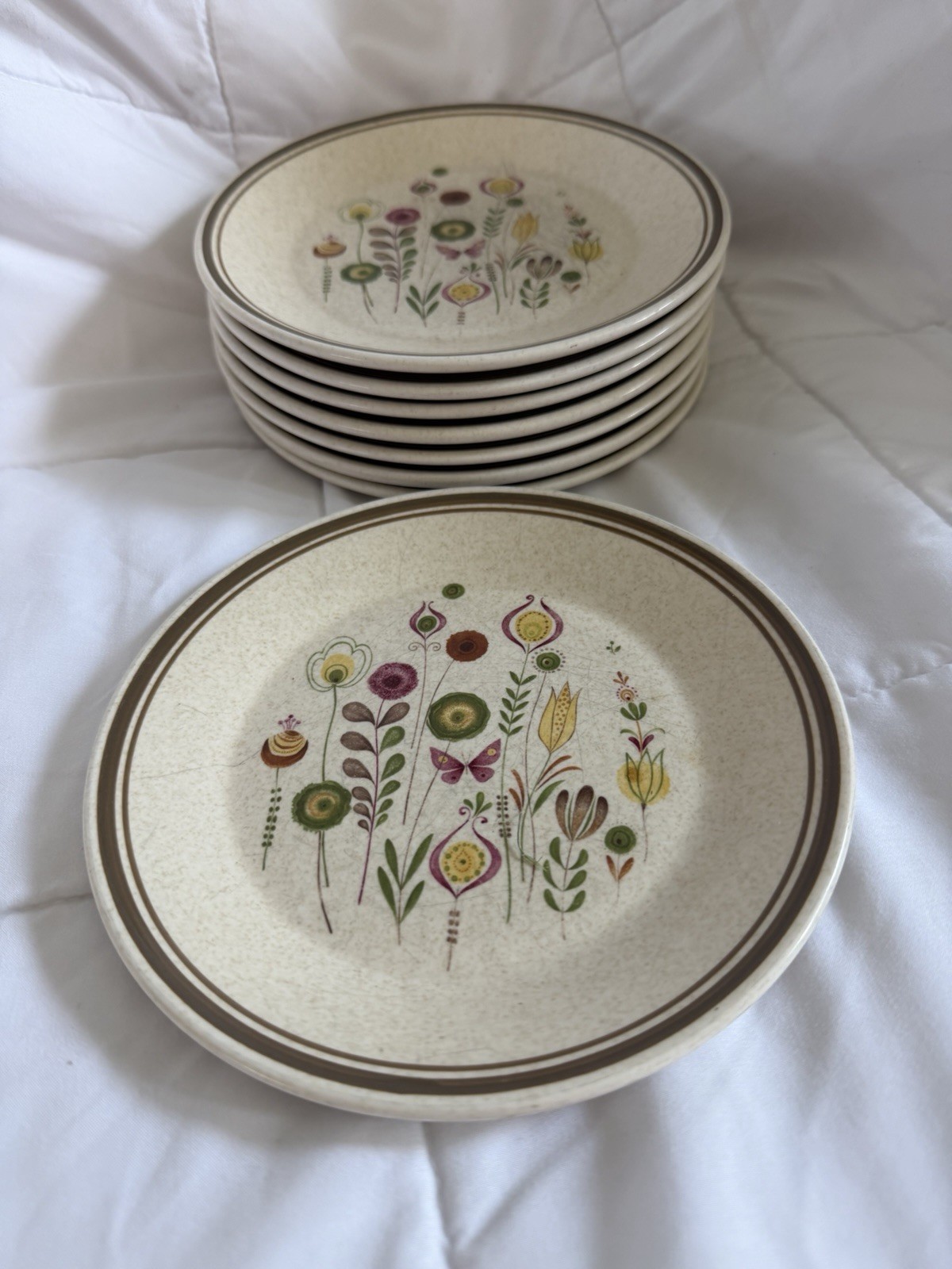 Lenox “Sprite” Temper-ware Bread Plates 6.5” In Diameter USA Set Of 8