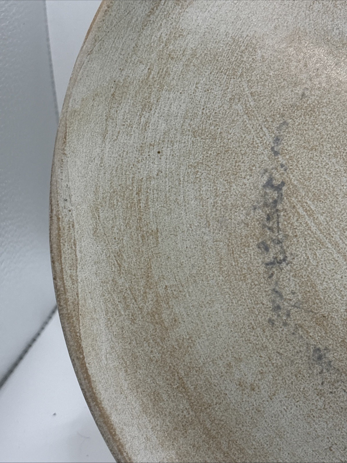 Vintage Handmade 11.75” Studio Art Stoneware Wall Plate Rustic Earth Tone Glaze
