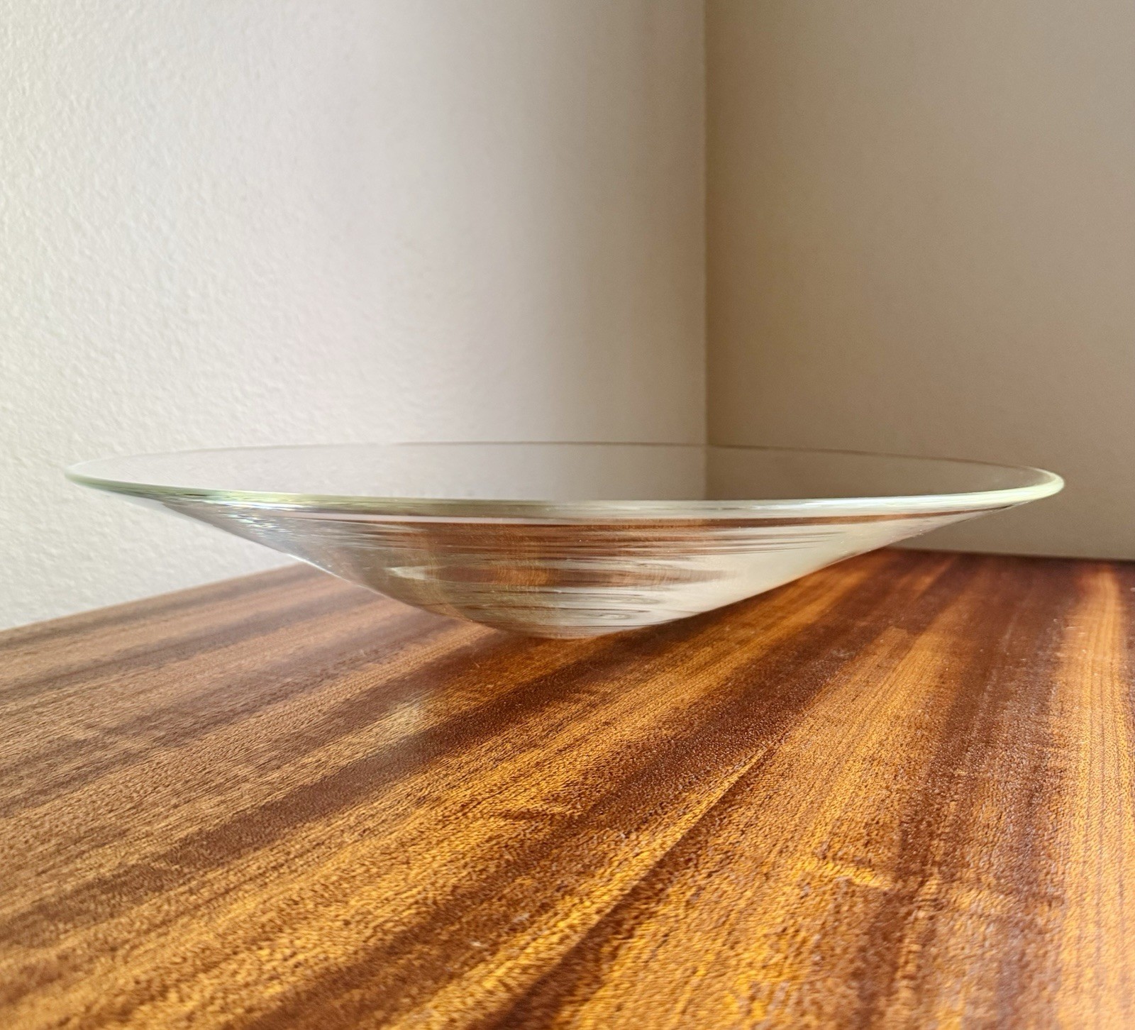 Huge Vintage Steuben Glass Minimalist Centerpiece Bowl 15.5 In. Rare Design MCM
