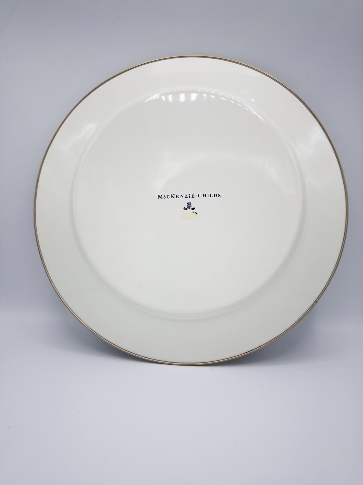 Vintage McKenzie Childs 12″ Courtly Check Charger Plate MATCHED SET OF 10