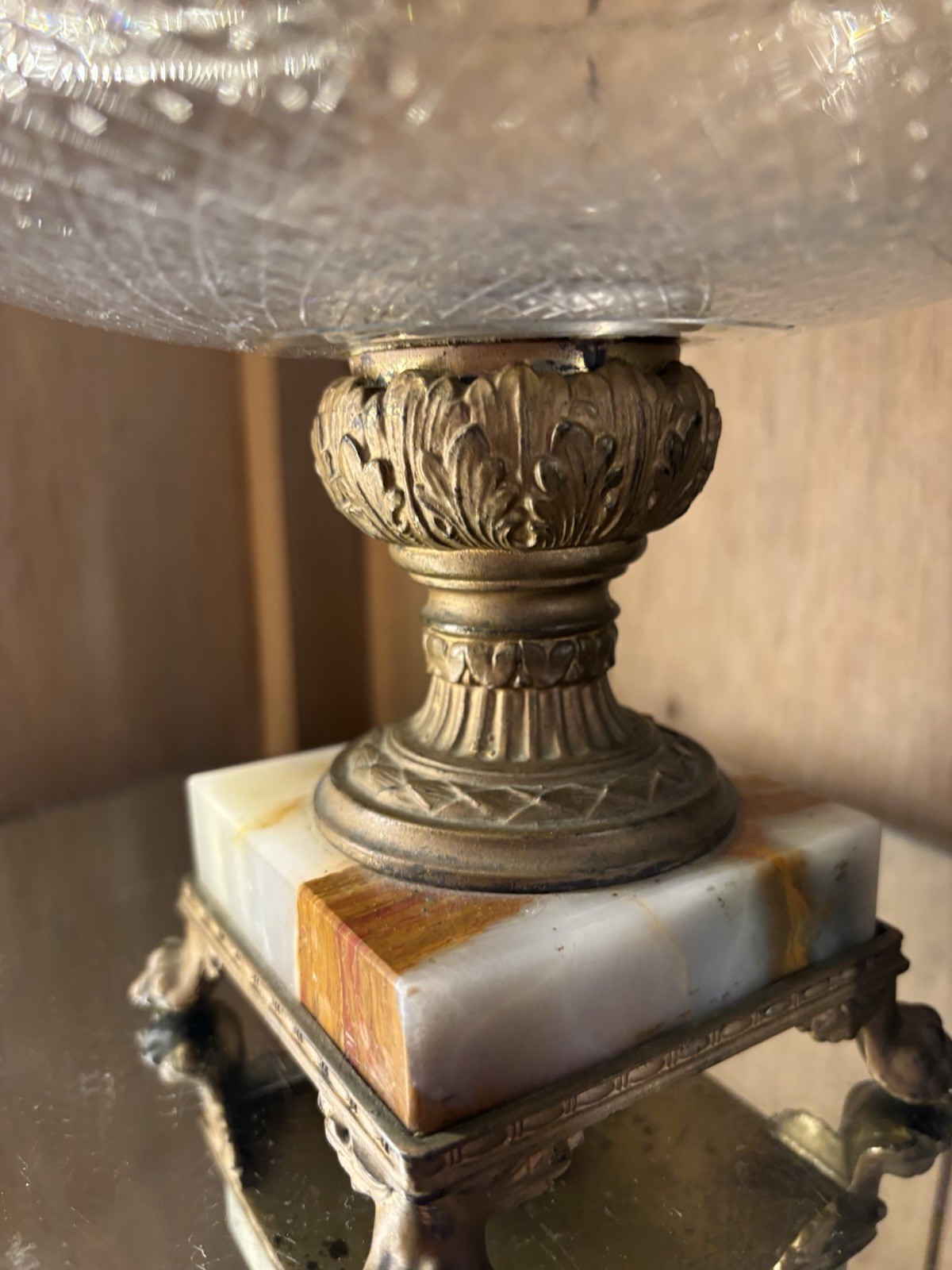 PAIRPOINT “GUILFORD” CRYSTAL WHEEL-CUT & ENGRAVED COMPOTE / CENTERPIECE
