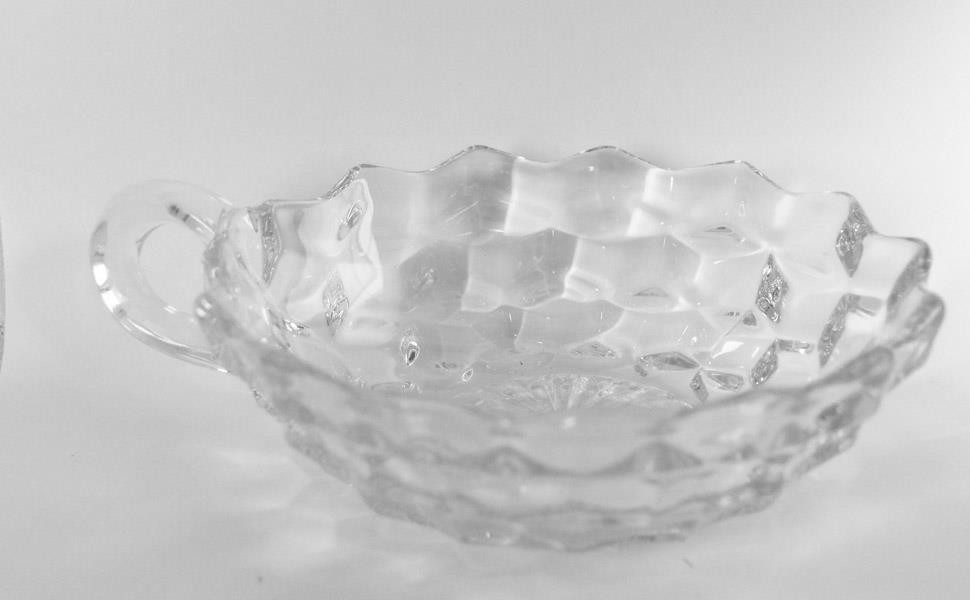 Fostoria AMERICAN PATTERN 5 1/2″ Round Handled Nappy Server 1 5/8″ inches tall
