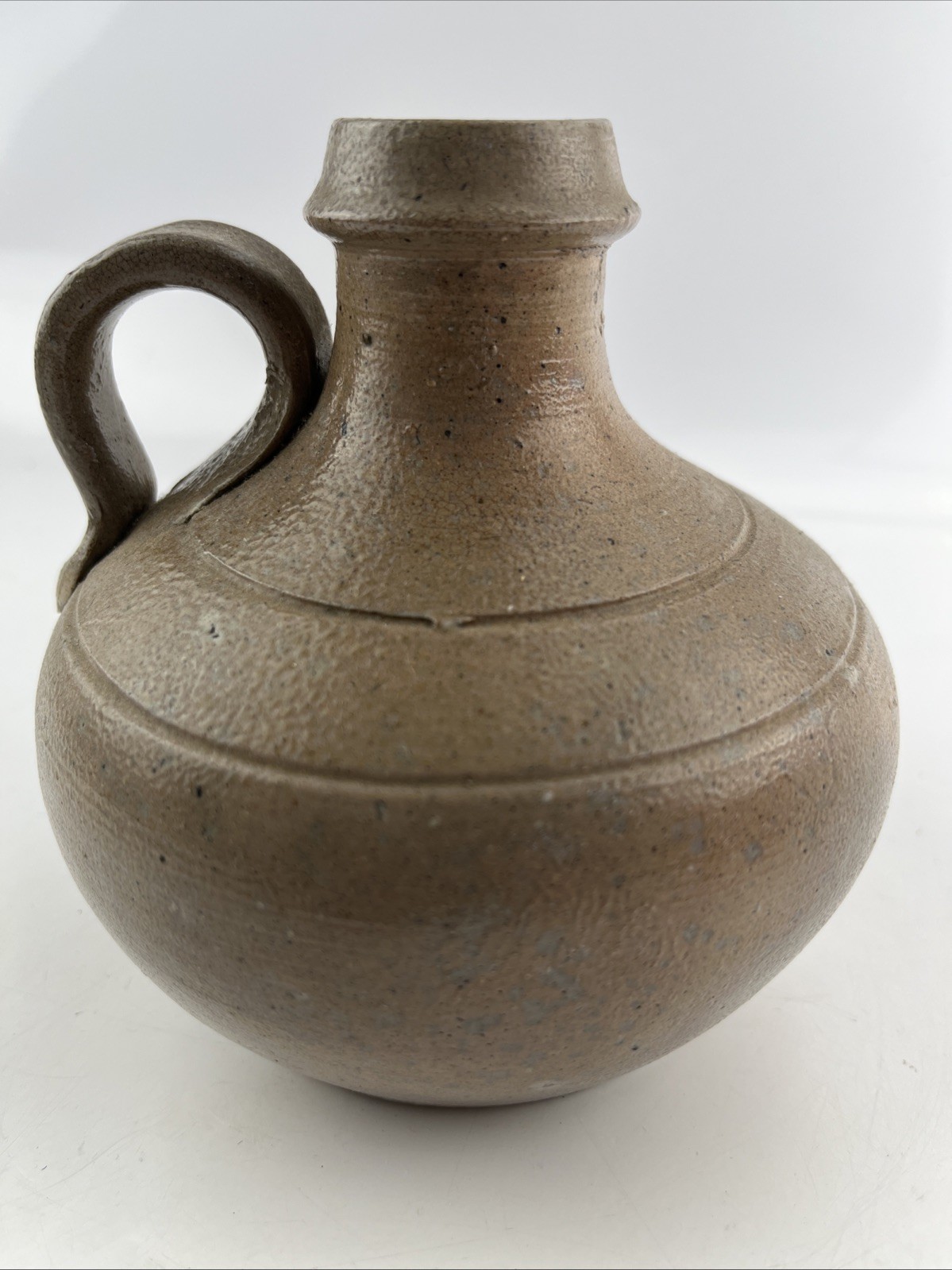 Jugtown Ware Squat Syrup Jug 4 1/2″Tall Stoneware Vintage Antique Primitive