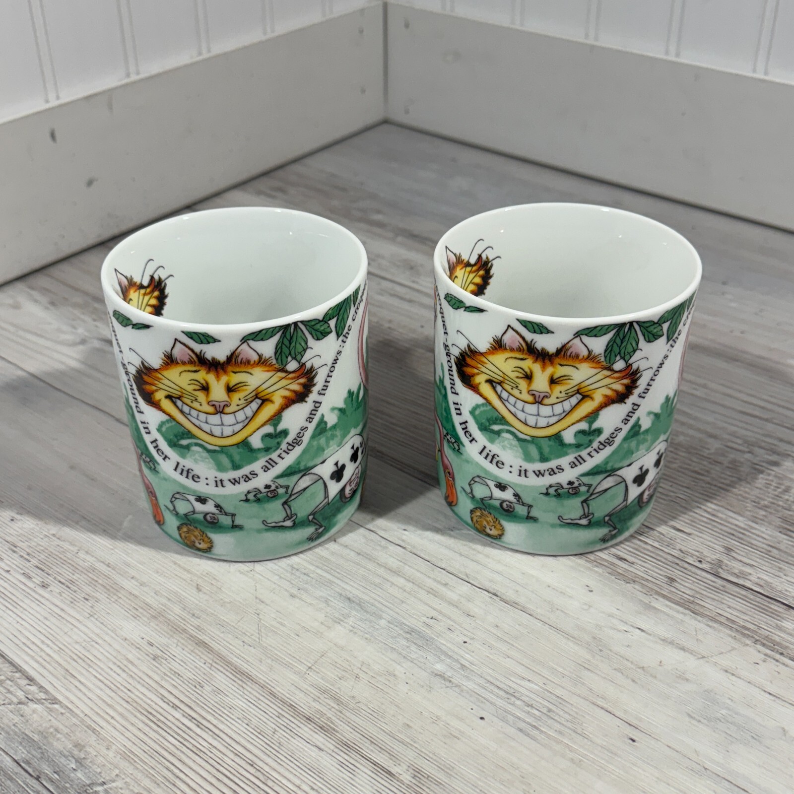 Lot 2 Alice In Wonderland Cafe Ceramic Mugs Tea Coffee Cups Paul Cardew England