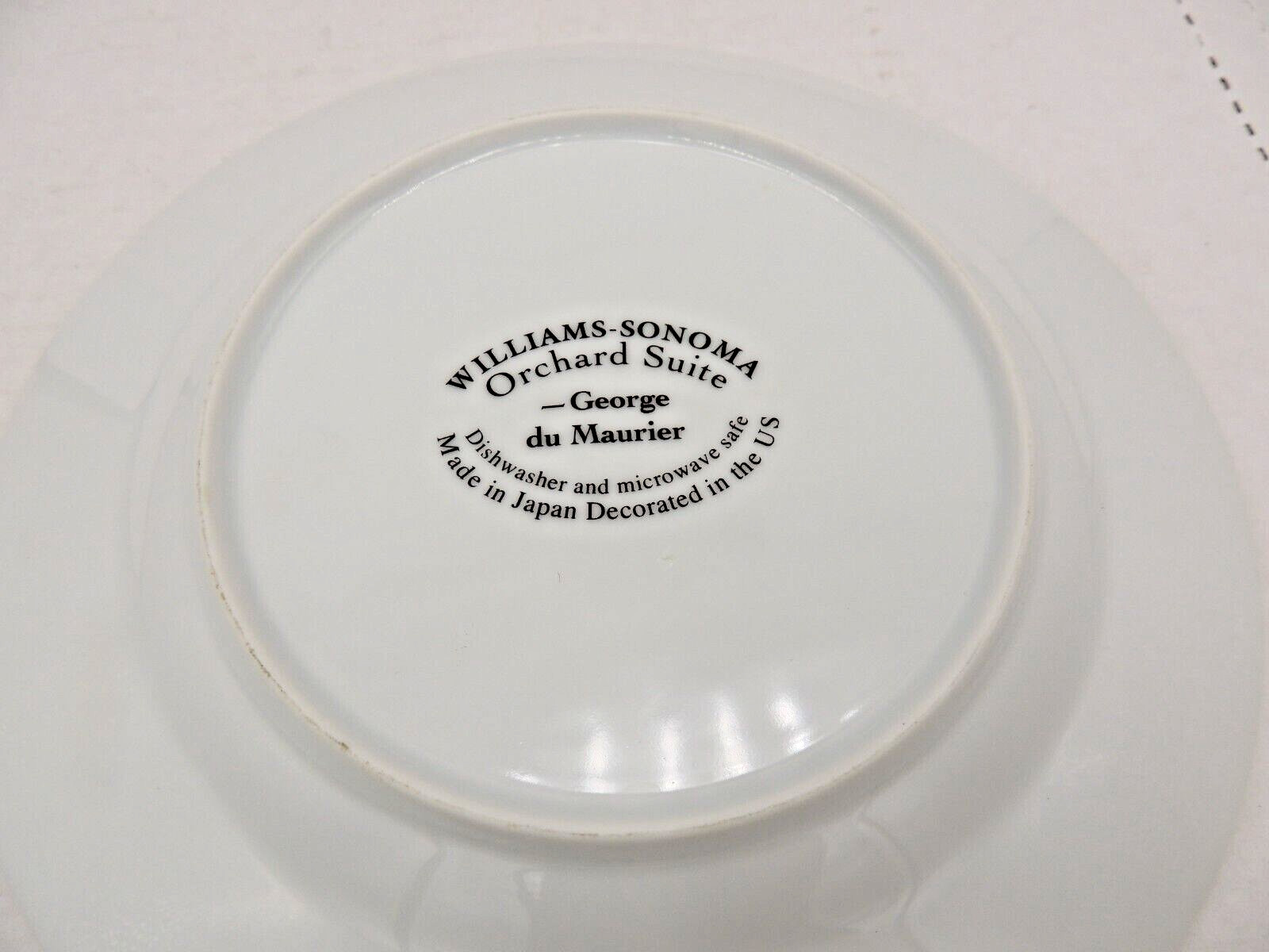 3 Williams Sonoma Orchard Suite Salad Plates Peach Plum Cherries
