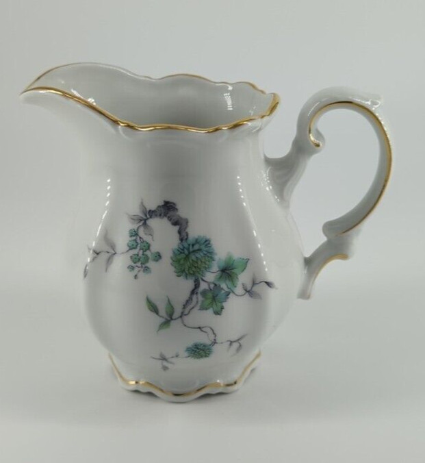 Mitterteich Green Ming Creamer Pitcher Porcelain Bavaria Germany Collectible