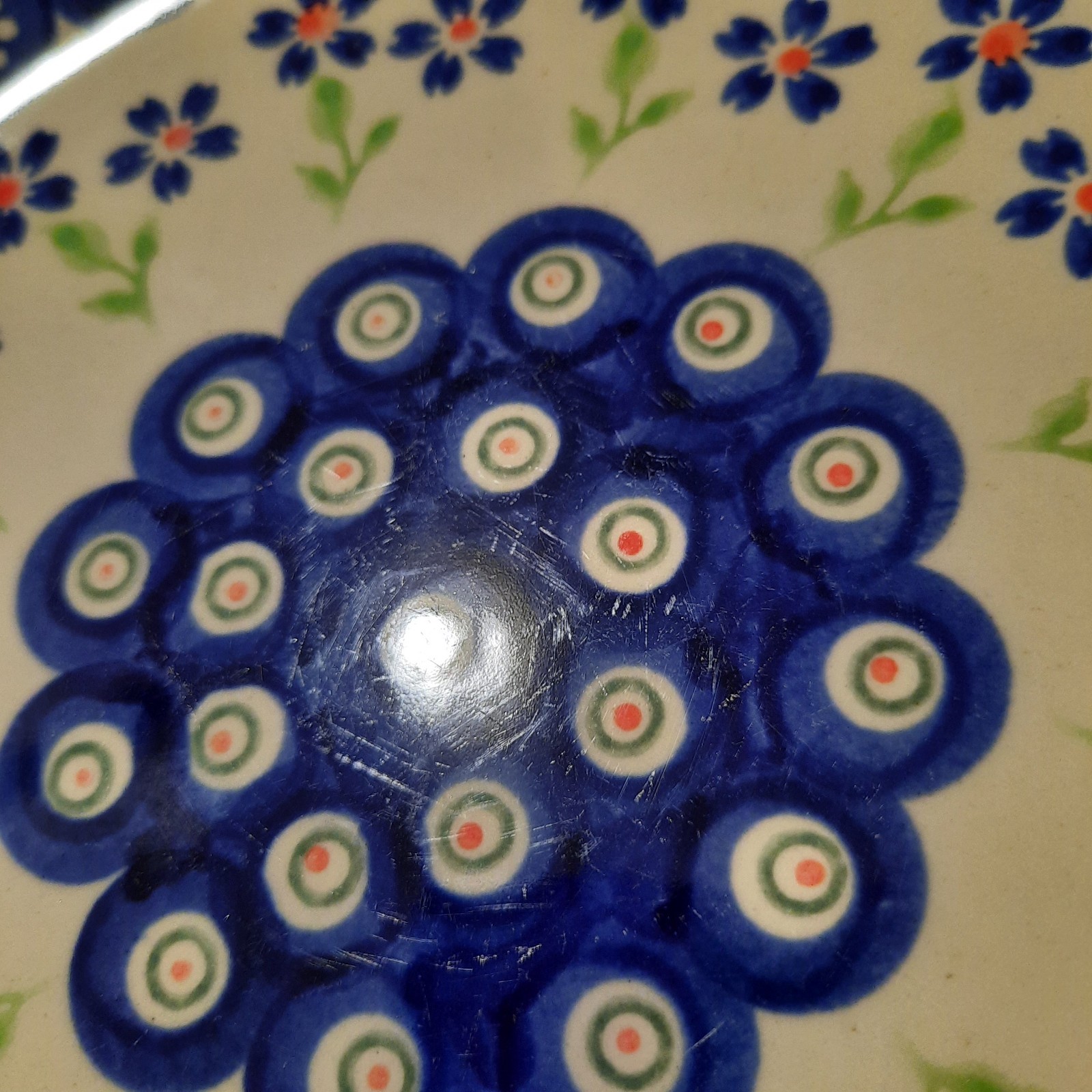 11-Piece Wiza, Boleslawiac Handmade & Hand-Painted Dishes~Platter, Plates, Bowls