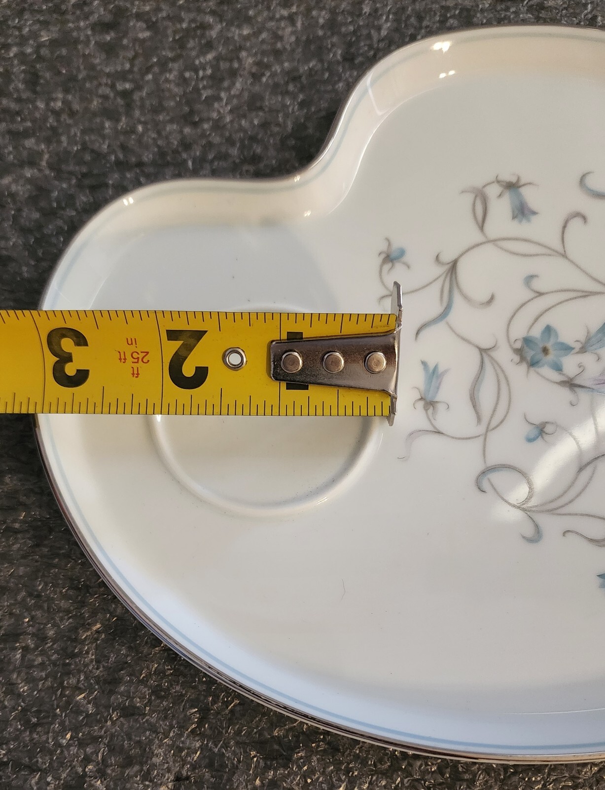 Noritake Beaumont 5796 Snack Saucer Bluebell flowers, Platinum Trim, 1950