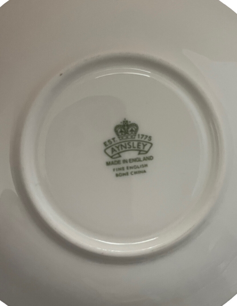 Vintage Aynsley English Fine Bone China Tea Cup and Saucer Irys /Gold Trim