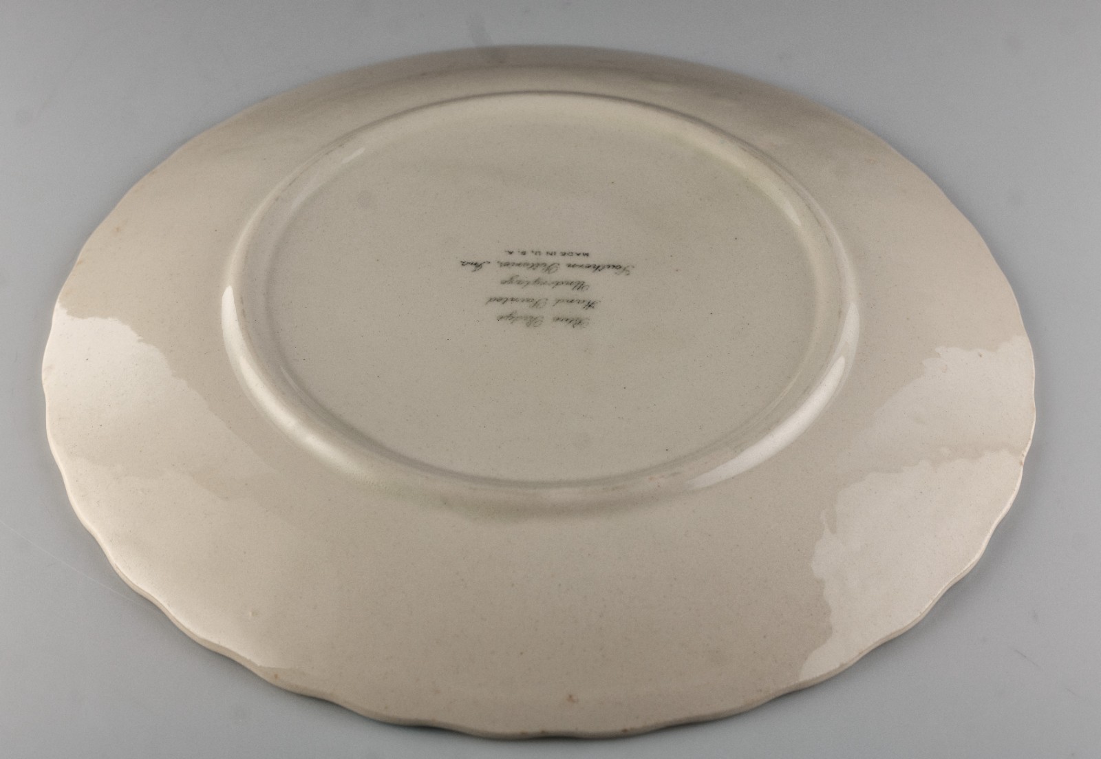 2 VTG Blue Ridge Southern Potteries Dinner Plates Grandmother’s Garden 10.25″