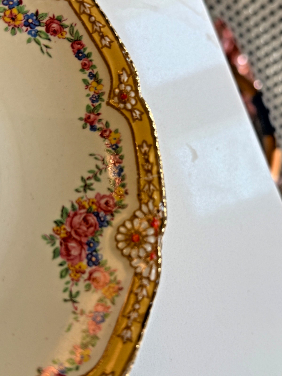 John Maddock & Sons-Royal Ivory- “Henley” Set of 2 Bread Plates Floral Antique