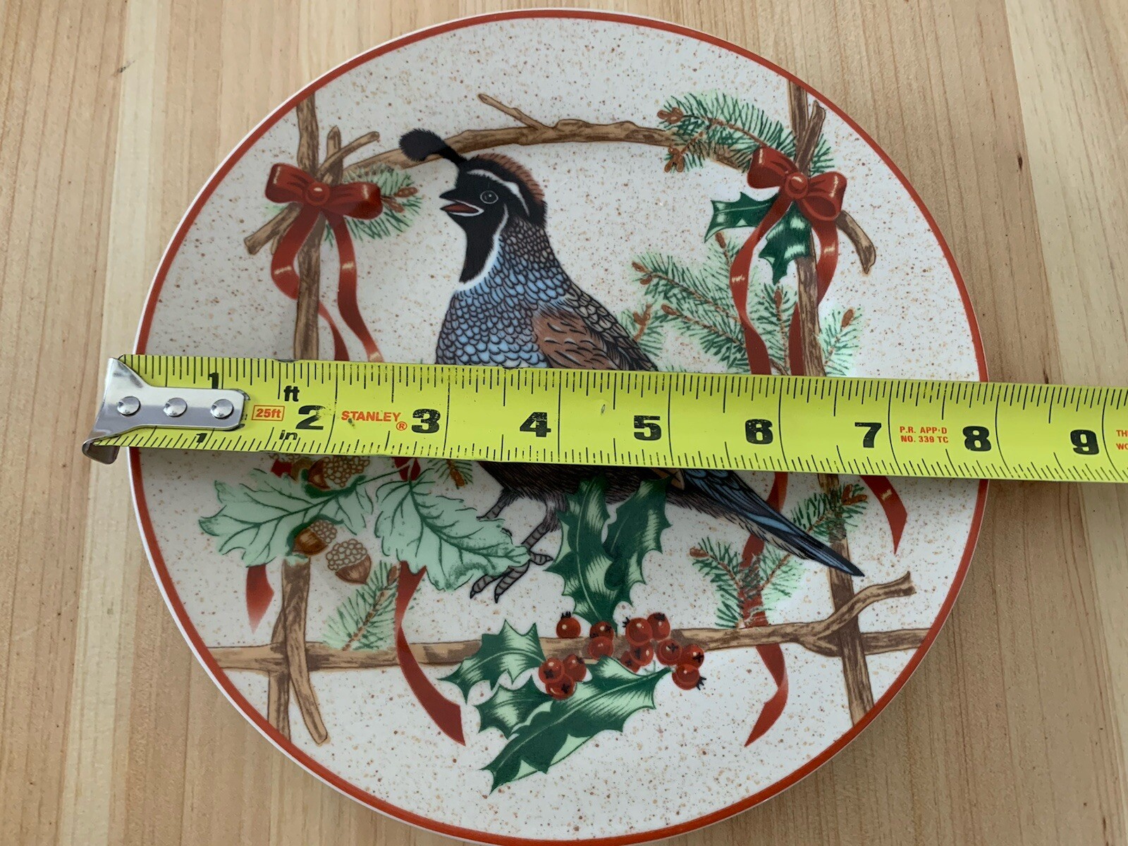 12 piece Block Basic Festive Ribbon Vintage (2000) Christmas Holiday Dishes