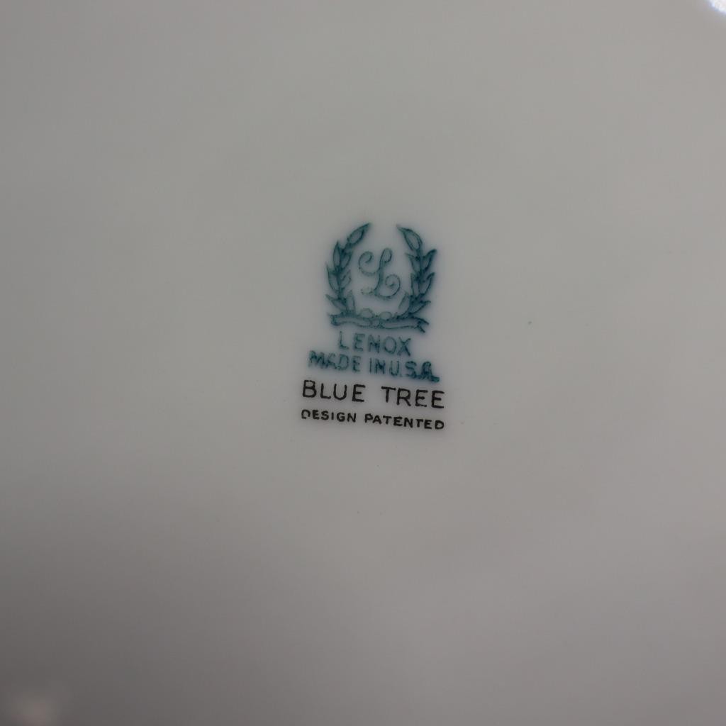 Lenox China – Blue Tree – 4 Place Settings – 20 Pieces – Plates/Cup/Saucer