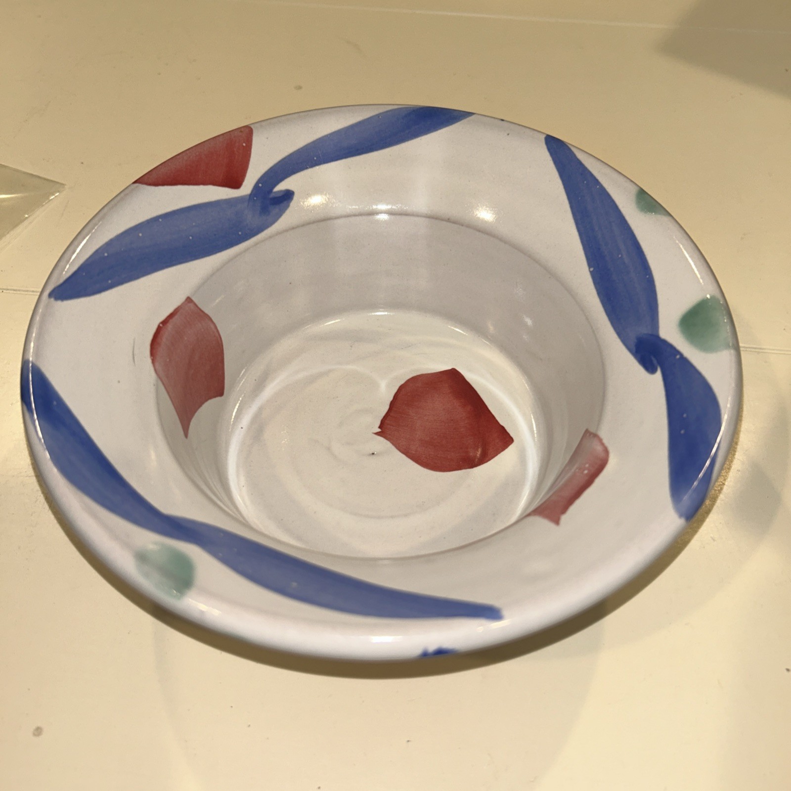 North Carolina Stanley Mace Andersen Pottery 7-1/4″ Flared Soup Bowl, Signed #1