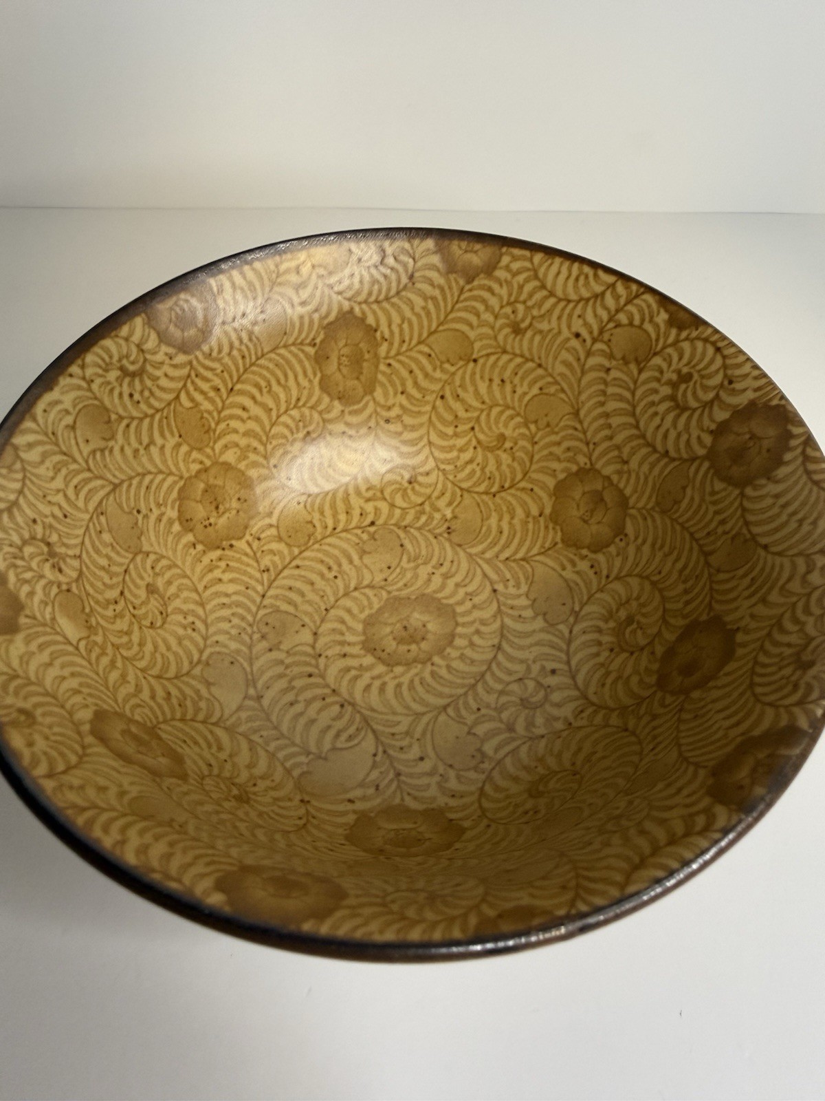 Yokohama Vintage hand painted Gorgeous Bowl Golden & Brown