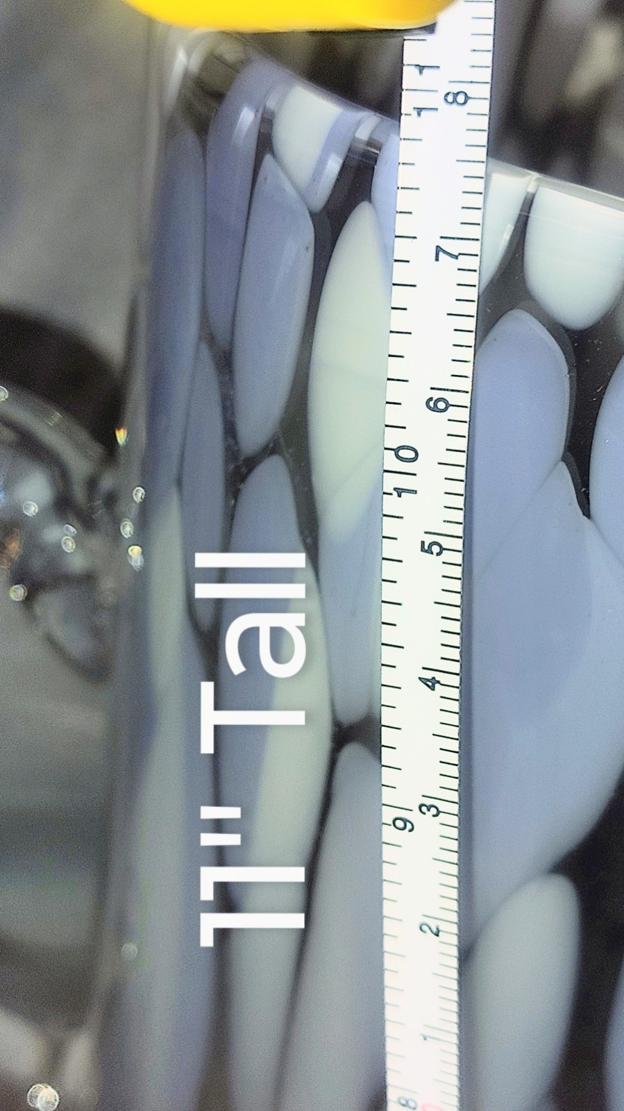 2 Quart Glass Pitcher for Martini Purple Drip Pattern Mixed Beverages 11” Tall