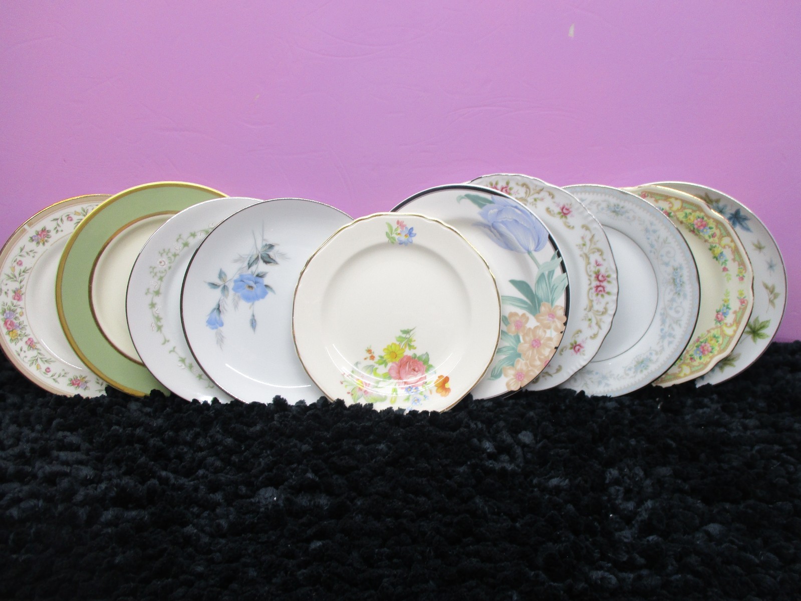 Vintage Set Of 10 Mismatched China Bread~Desert Plates