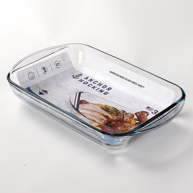 Durable Glass Baking Dish 3 Quart Oven Safe Microwave Casserole Cookware New